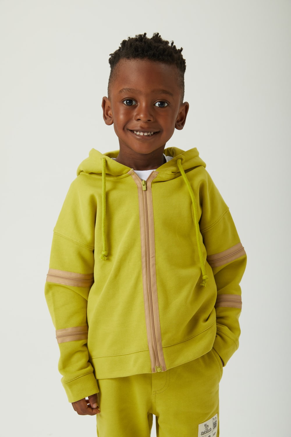 JayJayJumpie-3'ü Bir Arada Dönüşebilir Hoodie Çıkarılabilir Dirsek Parçalı Kapüşonlu Çocuk Sweatshirt | Lime-Sweatshirts & Hoodies-4-Milagron.com