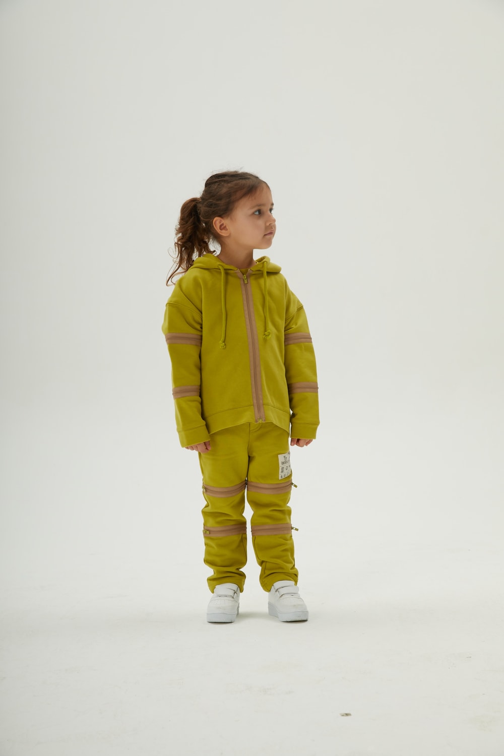 JayJayJumpie-3'ü Bir Arada Dönüşebilir Hoodie Çıkarılabilir Dirsek Parçalı Kapüşonlu Çocuk Sweatshirt | Lime-Sweatshirts & Hoodies-5-Milagron.com