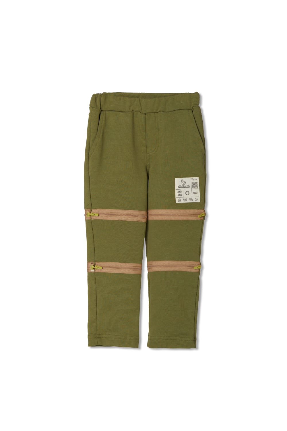 JayJayJumpie-3'ü Bir Arada Dönüşebilir Joggers Çıkarılabilir Diz Parçalı Çocuk Pantolon | Haki-Pantolon-2-Milagron.com