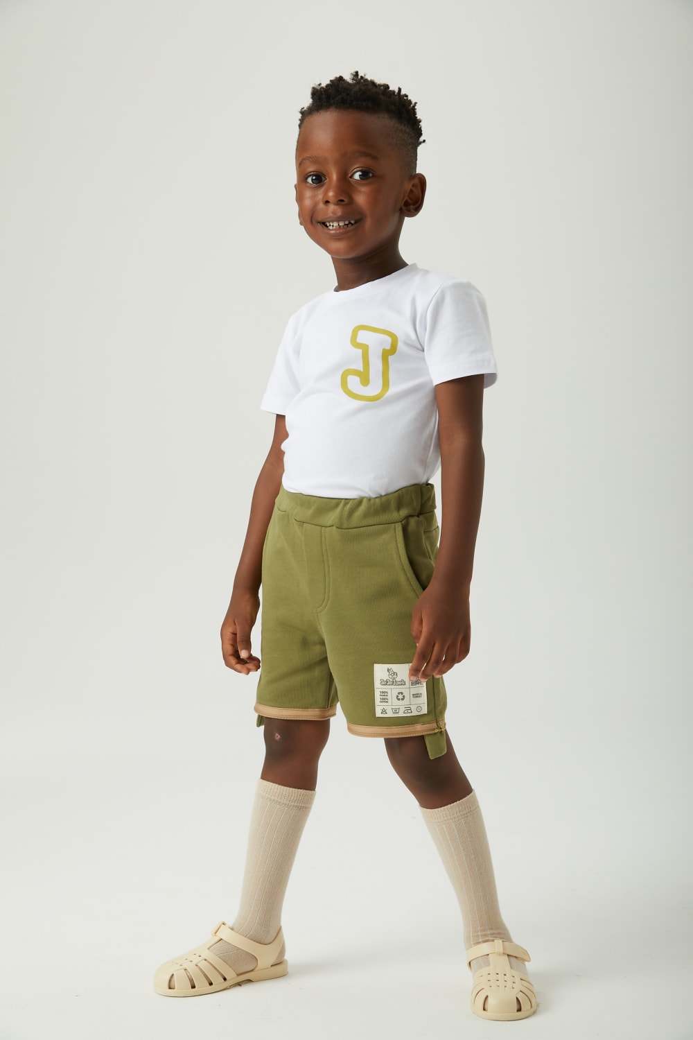 JayJayJumpie-3'ü Bir Arada Dönüşebilir Joggers Çıkarılabilir Diz Parçalı Çocuk Pantolon | Haki-Pantolon-5-Milagron.com