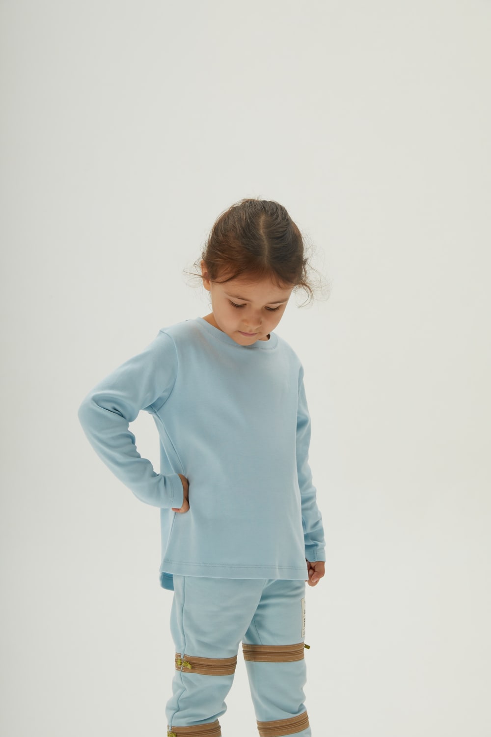 JayJayJumpie-3'ü Bir Arada Dönüşebilir Joggers Çıkarılabilir Diz Parçalı Çocuk Pantolon | Mavi-Pantolon-4-Milagron.com