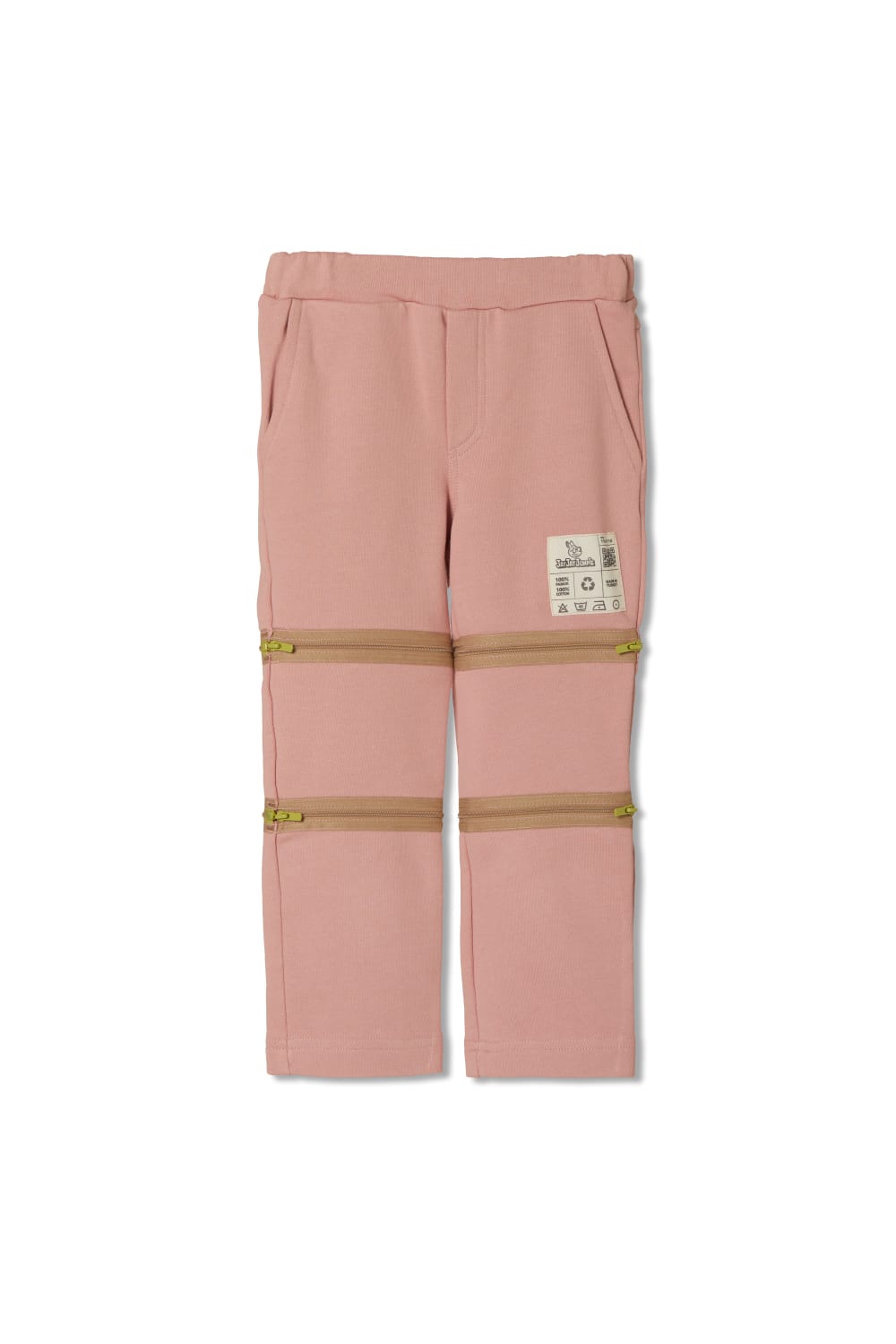 JayJayJumpie-3'ü Bir Arada Dönüşebilir Joggers Çıkarılabilir Diz Parçalı Çocuk Pantolon | Pembe-Pantolon-1-Milagron.com