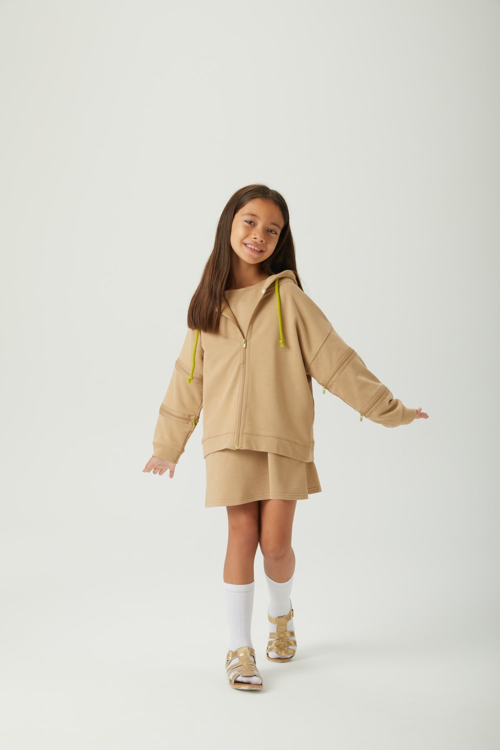 JayJayJumpie-Dönüştürülebilir Çocuk Elbise | Bej-Çocuk Elbise & Tulum-9-Milagron.com