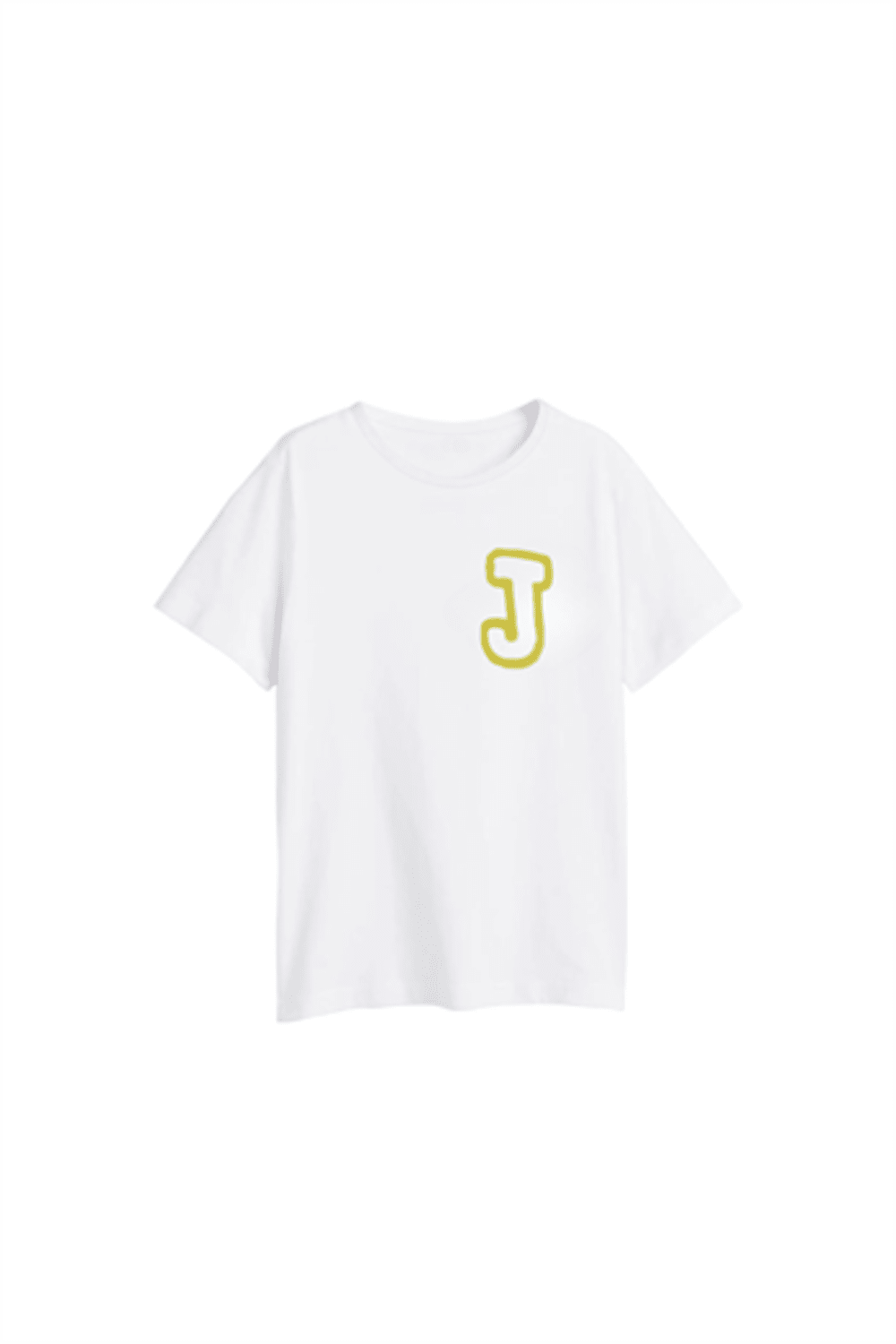 JayJayJumpie-Lime J Baskılı Pamuklu Beyaz Kısa Kollu Tişört-T-Shirts-2-Milagron.com