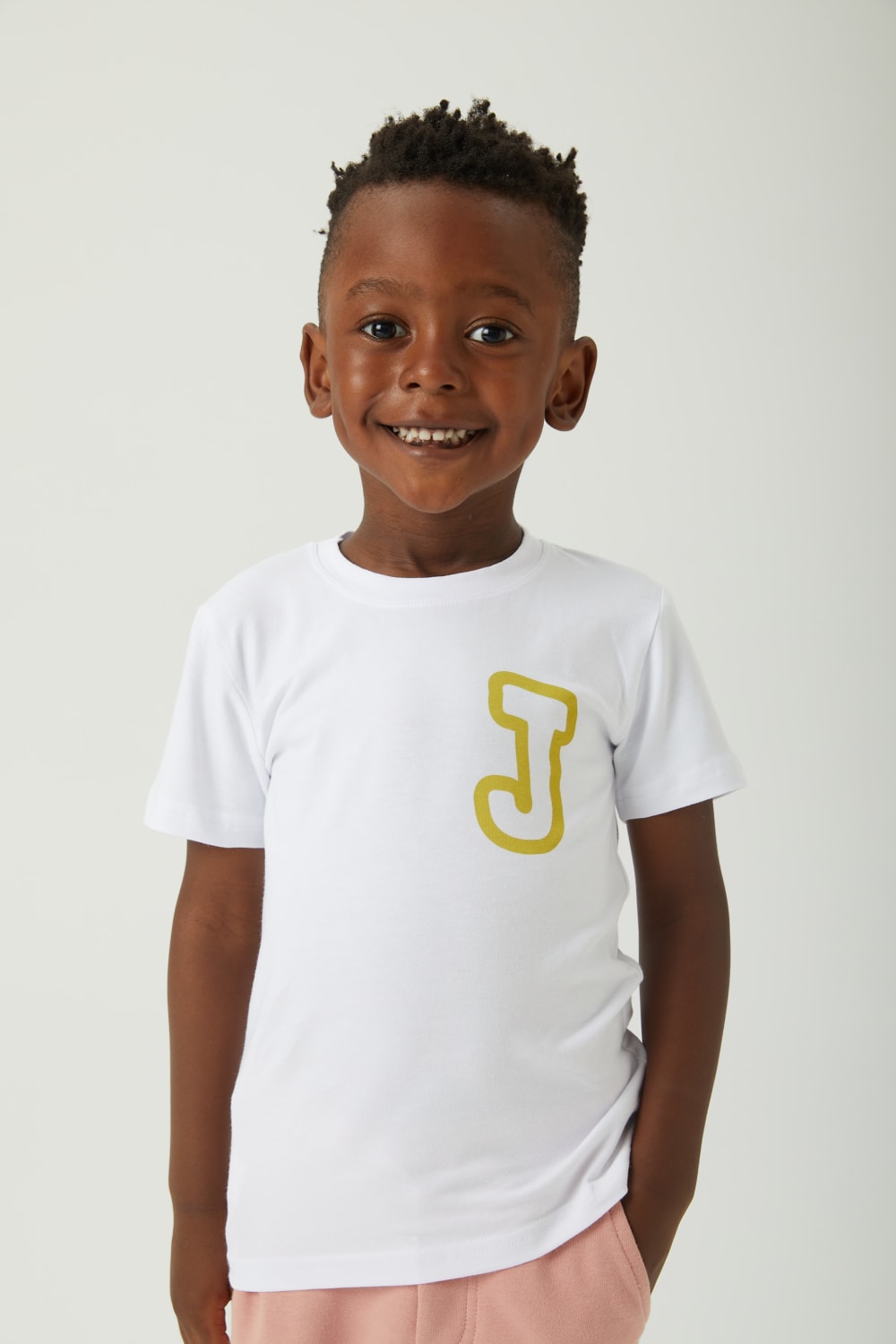 JayJayJumpie-Lime J Baskılı Pamuklu Beyaz Kısa Kollu Tişört-T-Shirts-3-Milagron.com