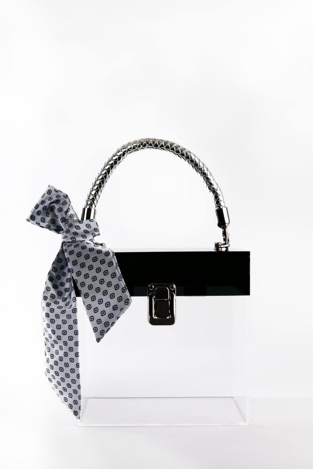 Jeloux-Aventurin Akrilik Şeffaf Tasarım Makyaj Çantası 20cm X 10cm X 20cm-El Çantası-1-Milagron.com