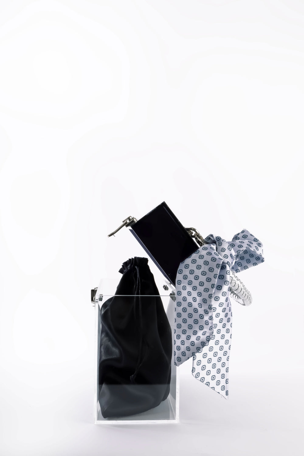 Jeloux-Aventurin Akrilik Şeffaf Tasarım Makyaj Çantası 20cm X 10cm X 20cm-El Çantası-4-Milagron.com