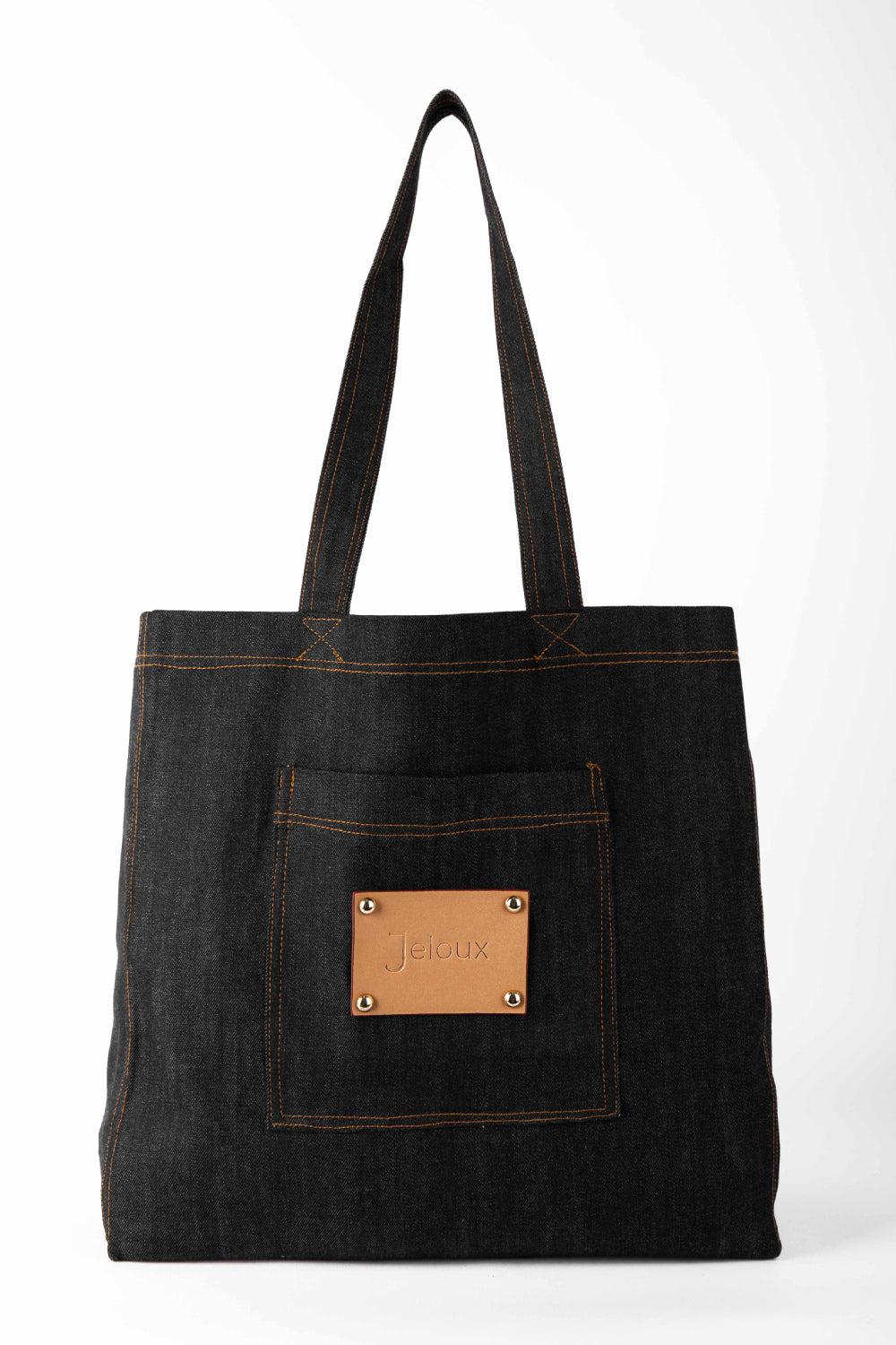 Jeloux-Denim Black Kot Omuz Çantası 54cm X 46cm X 15cm-Omuz Çantası-1-Milagron.com