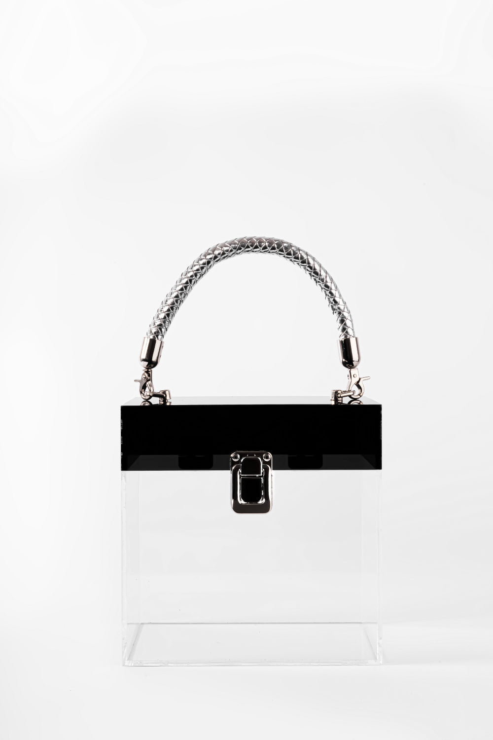 Jeloux-Jadeit Akrilik Şeffaf Tasarım Makyaj Çantası 20cm X 10cm X 20cm-El Çantası-2-Milagron.com