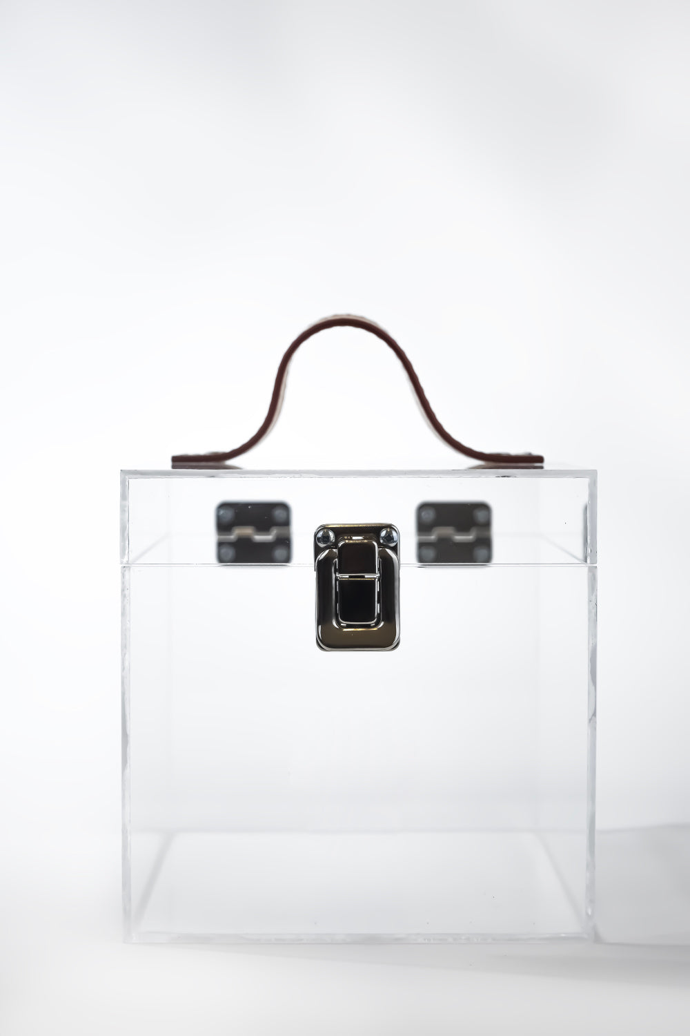 Jeloux-Ruby Akrilik Şeffaf Makyaj Çantası 15cm X 15cm X 15cm-El Çantası-1-Milagron.com