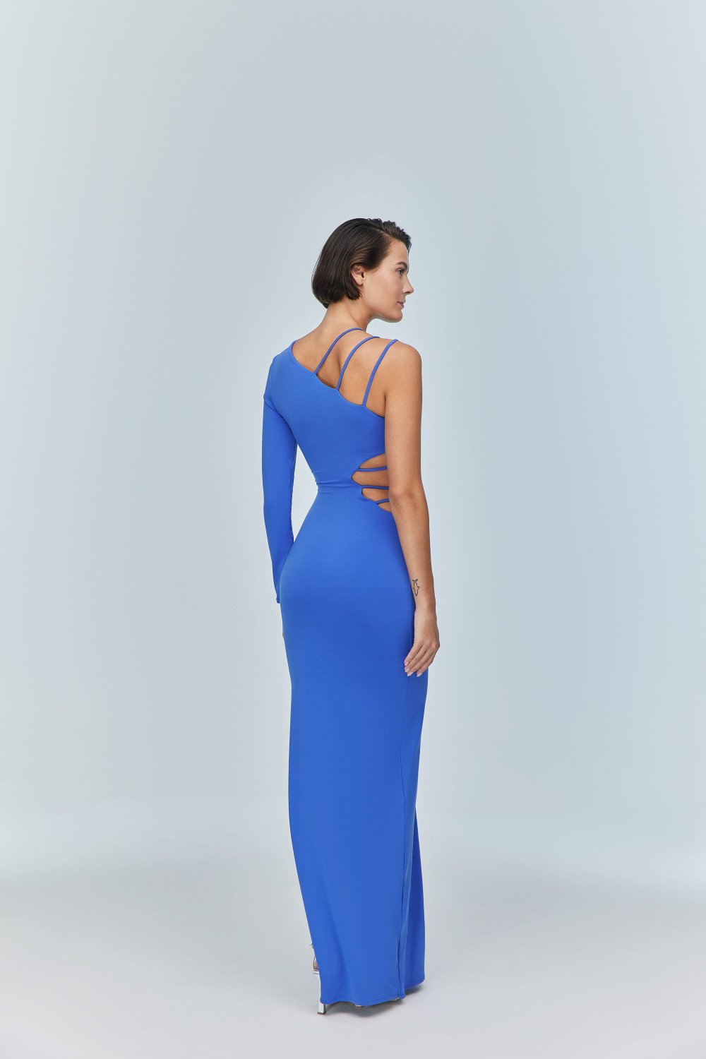 Jendue-Aurora One Shoulder Maxi Dress-Elbise-3-Milagron.com