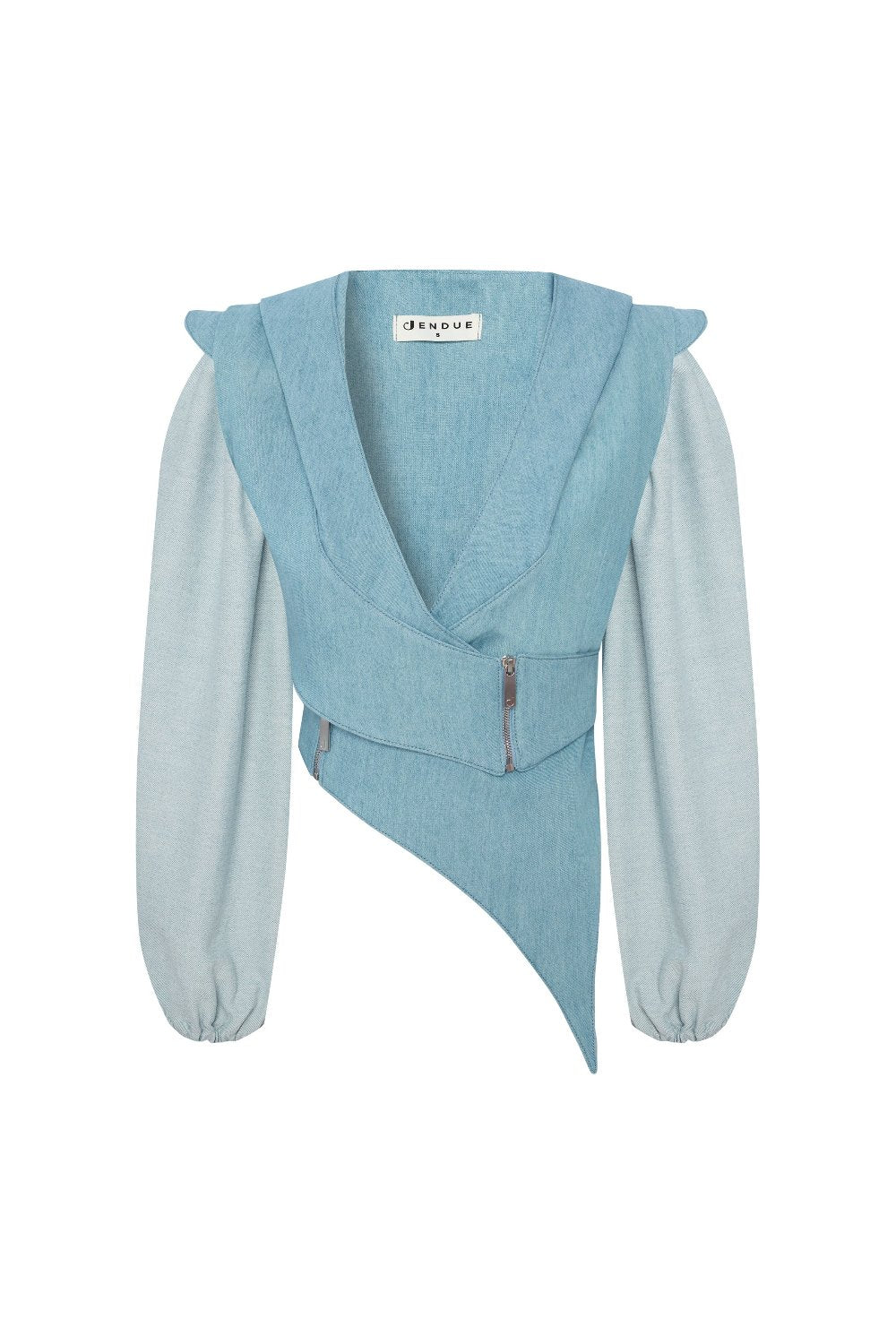 Jendue-Belinda Denim Vest Or Jacket-Ceket-3-Milagron.com