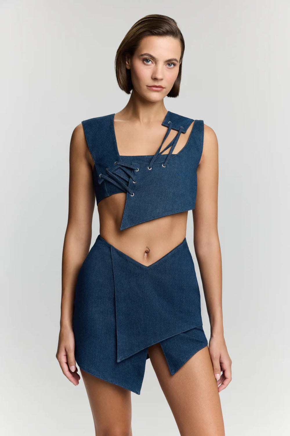 Jendue-Endless Line Denim Skirt-Etek-1-Milagron.com