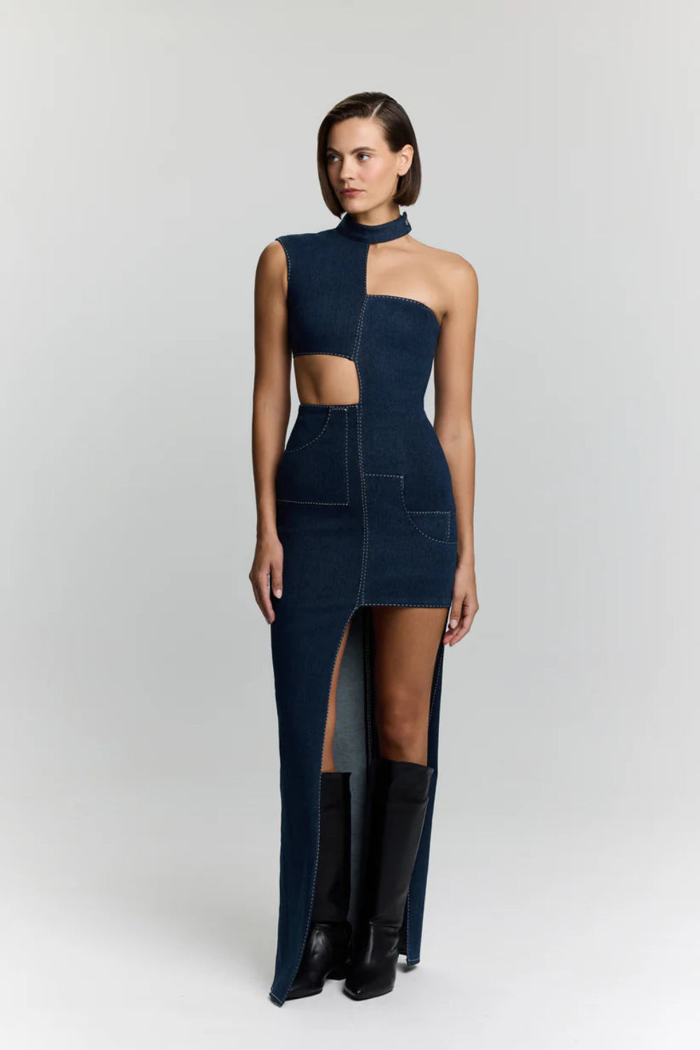 Jendue-Ivy Denim Dress-Elbise-1-Milagron.com