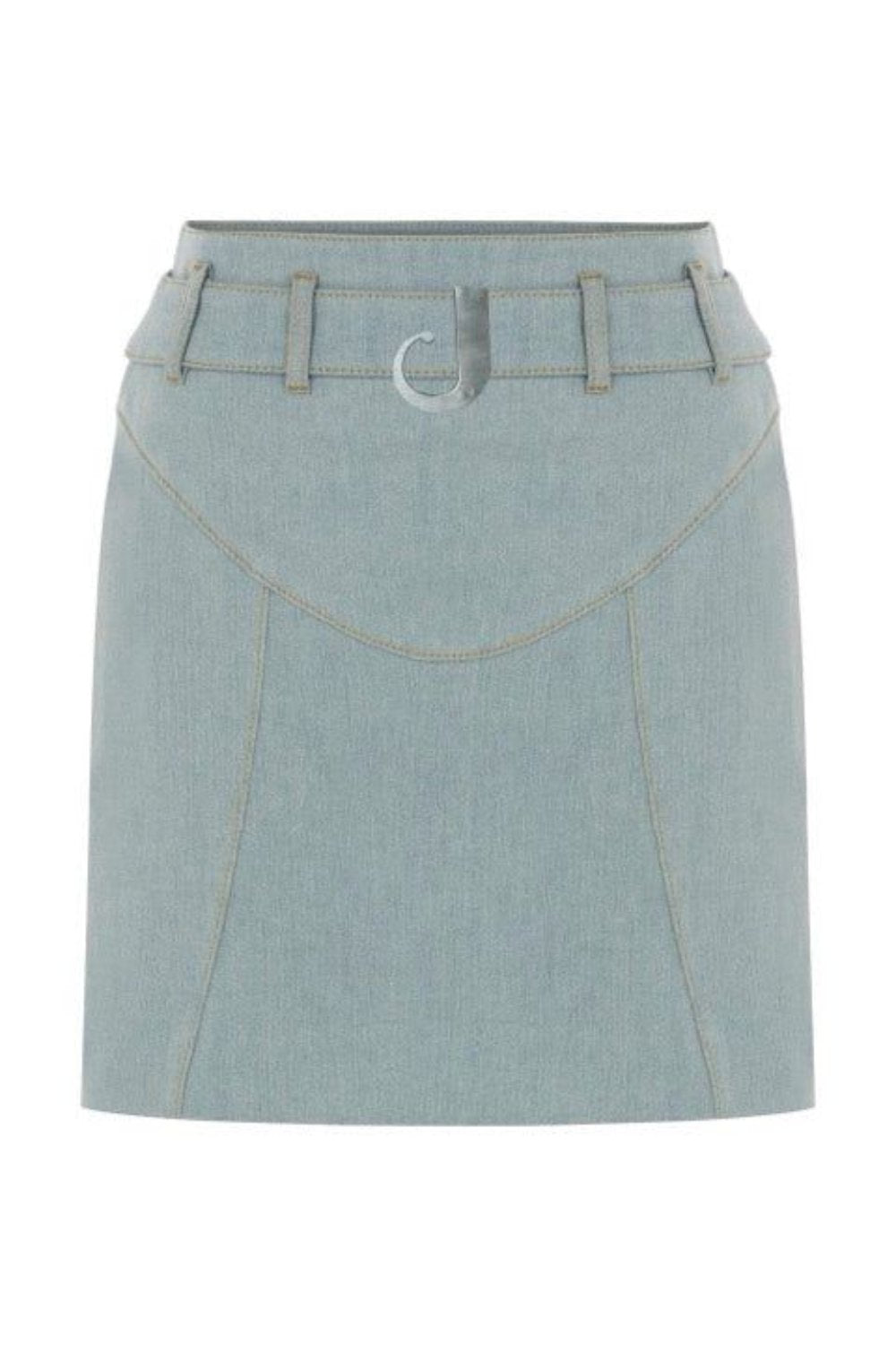 Jendue-Monte J Logo Belted Skirt-Etek-4-Milagron.com