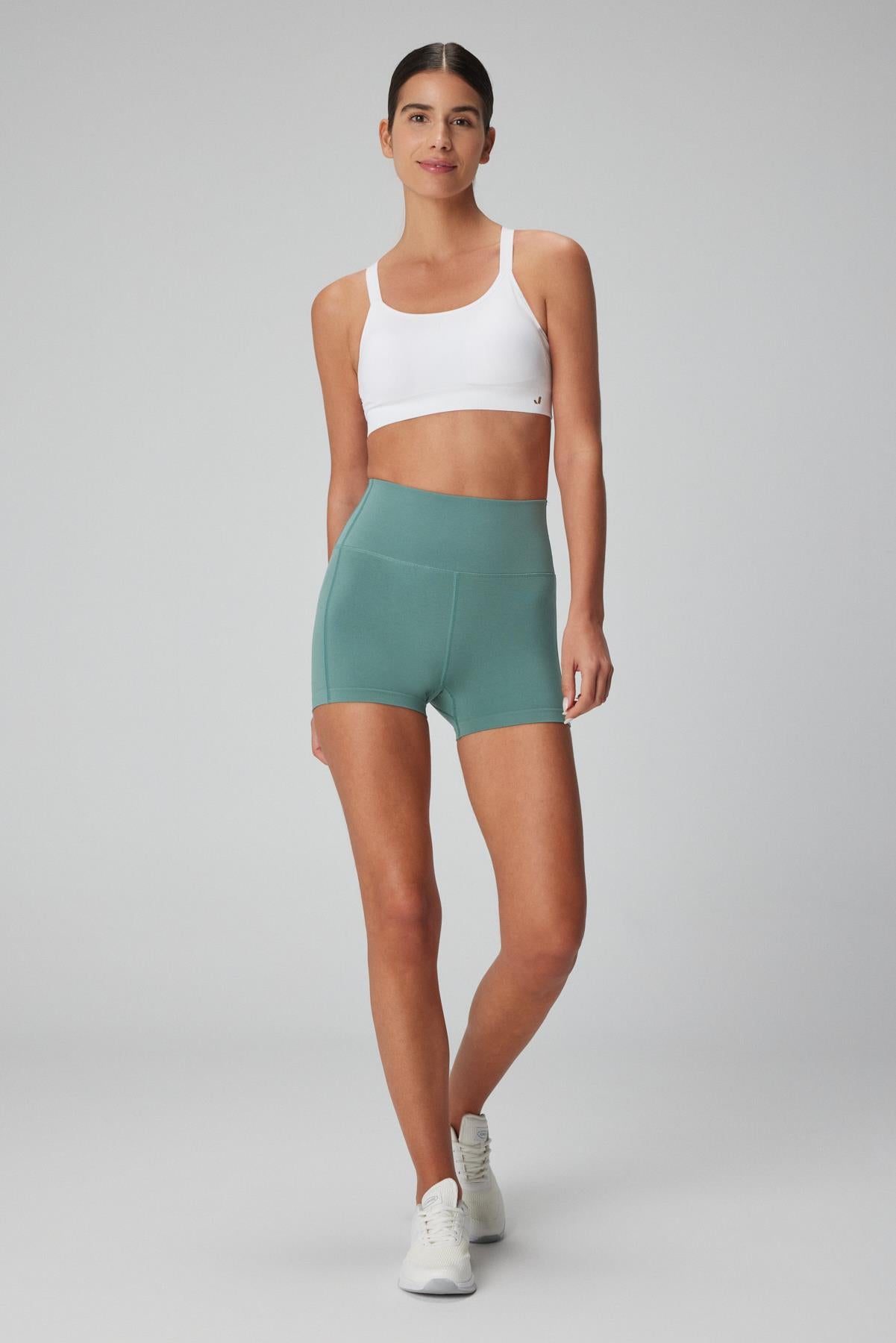 Jerf-Aruba Toparlayıcı Mini Şort Natural Yeşil-Tayt-3-Milagron.com