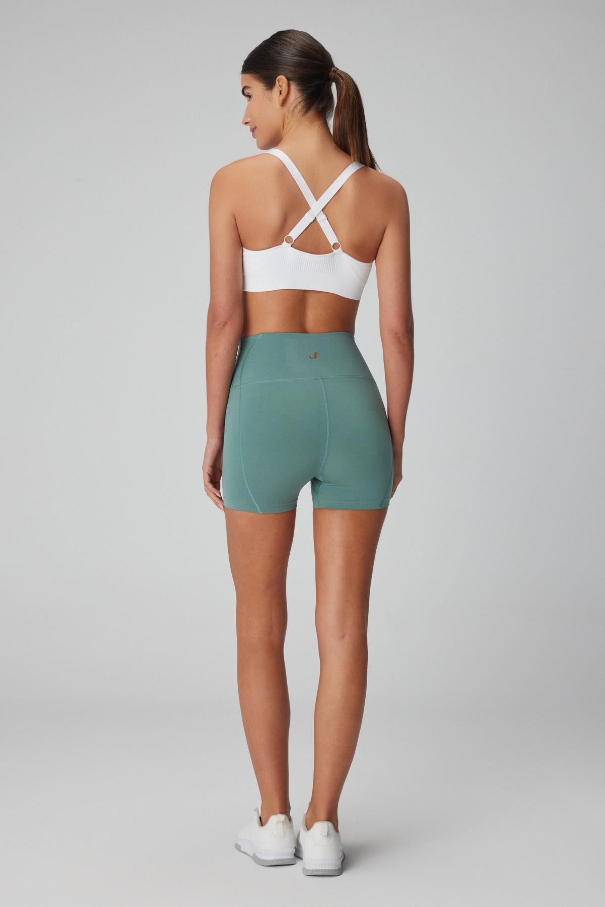 Jerf-Aruba Toparlayıcı Mini Şort Natural Yeşil-Tayt-4-Milagron.com