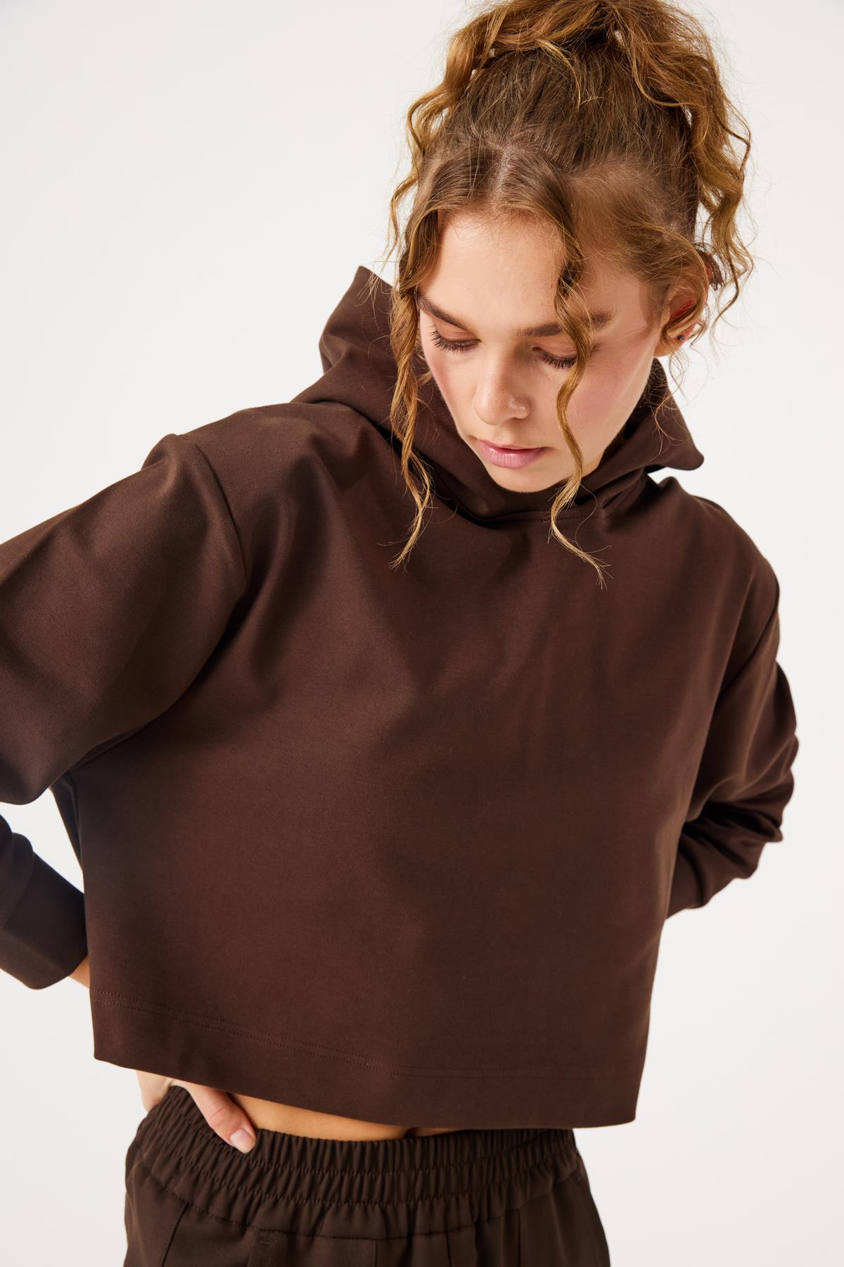 Jerf-Aura Casual Hoodie Kahverengi-Sweatshirts & Hoodies-4-Milagron.com