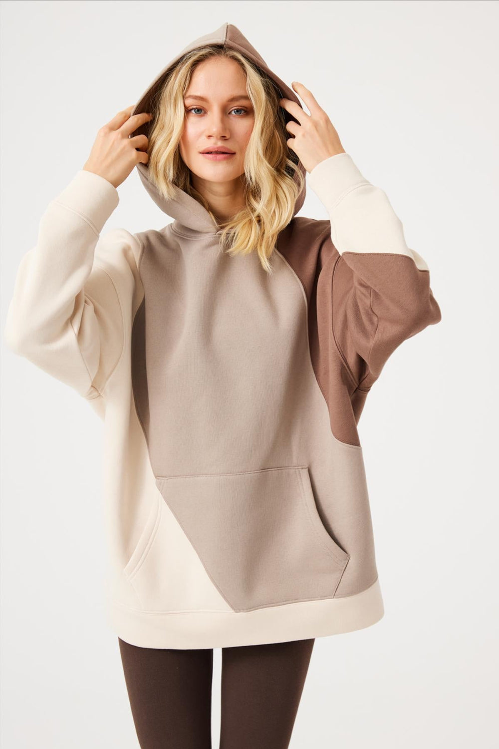 Jerf-Aura Oversize Sweatshirt Kahverengi-Sweatshirts & Hoodies-1-Milagron.com
