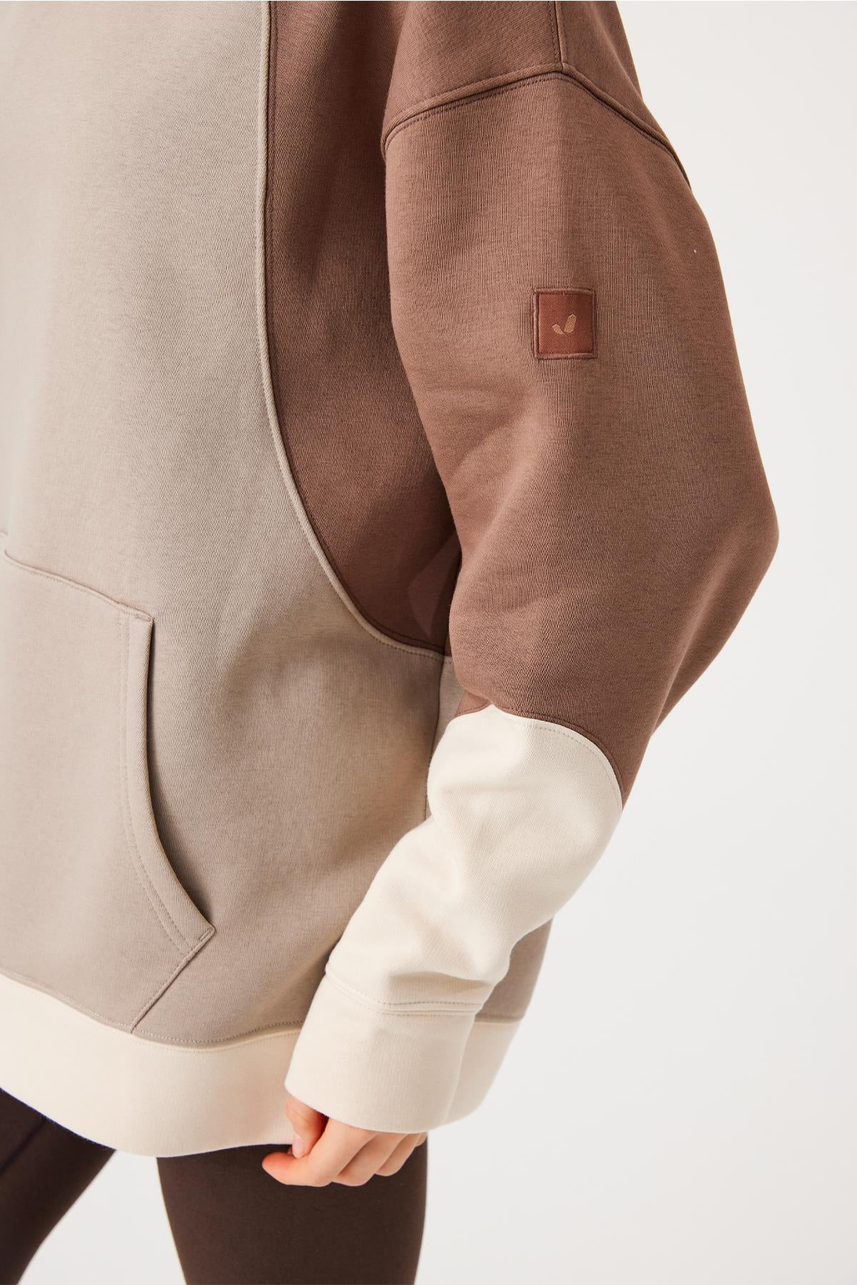 Jerf-Aura Oversize Sweatshirt Kahverengi-Sweatshirts & Hoodies-3-Milagron.com