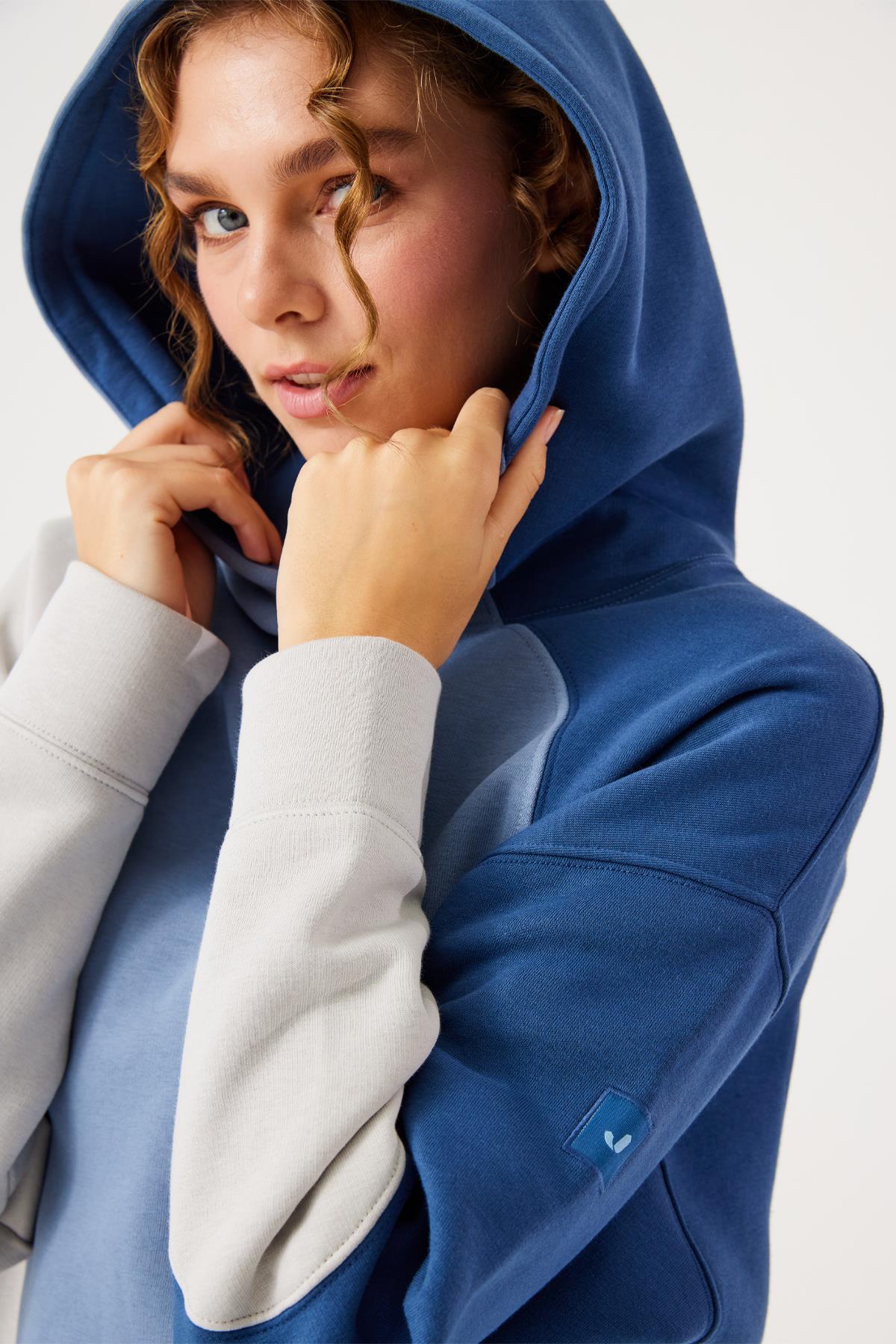 Jerf-Aura Oversize Sweatshirt Lacivert-Sweatshirts & Hoodies-2-Milagron.com