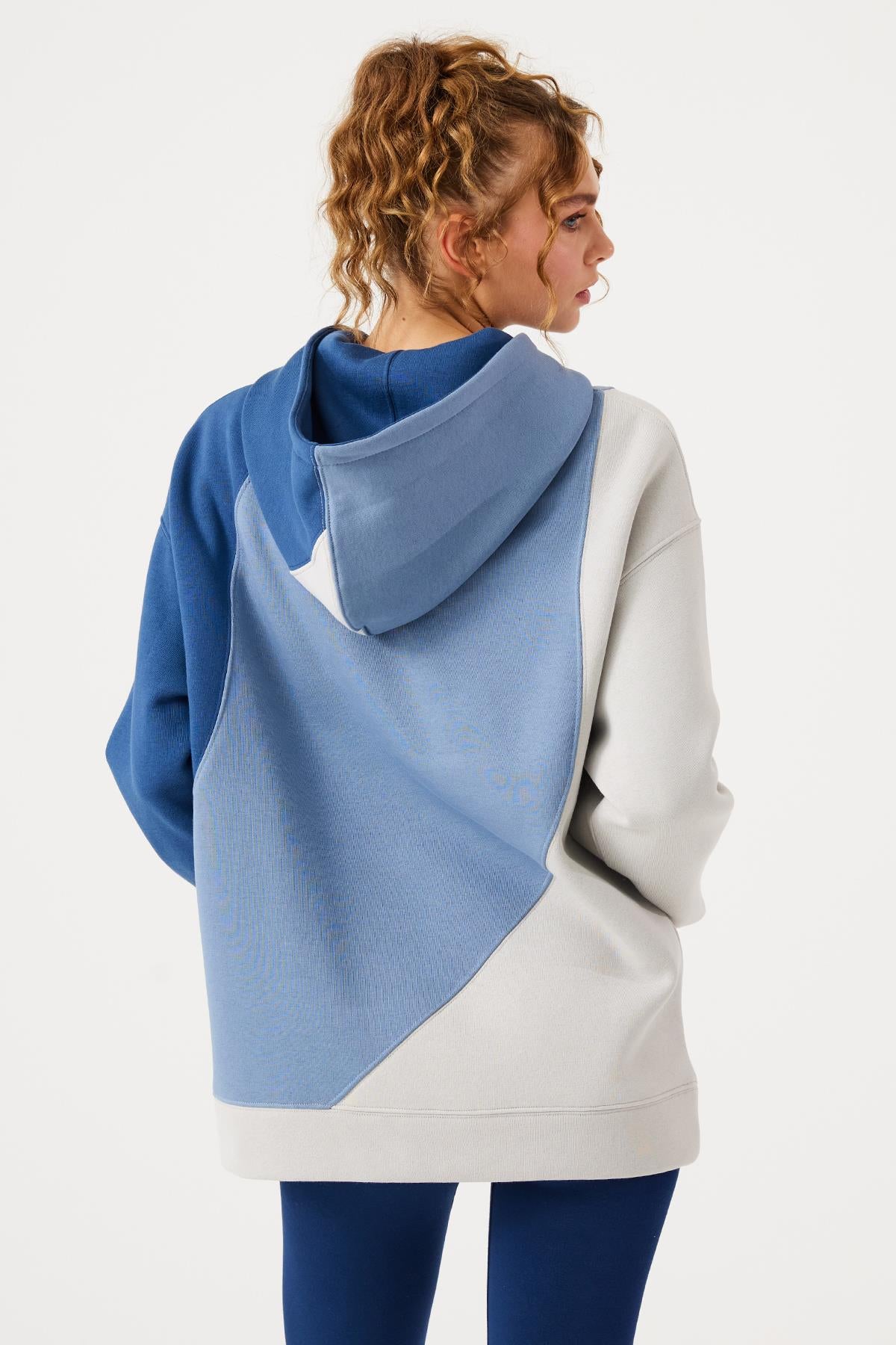 Jerf-Aura Oversize Sweatshirt Lacivert-Sweatshirts & Hoodies-3-Milagron.com