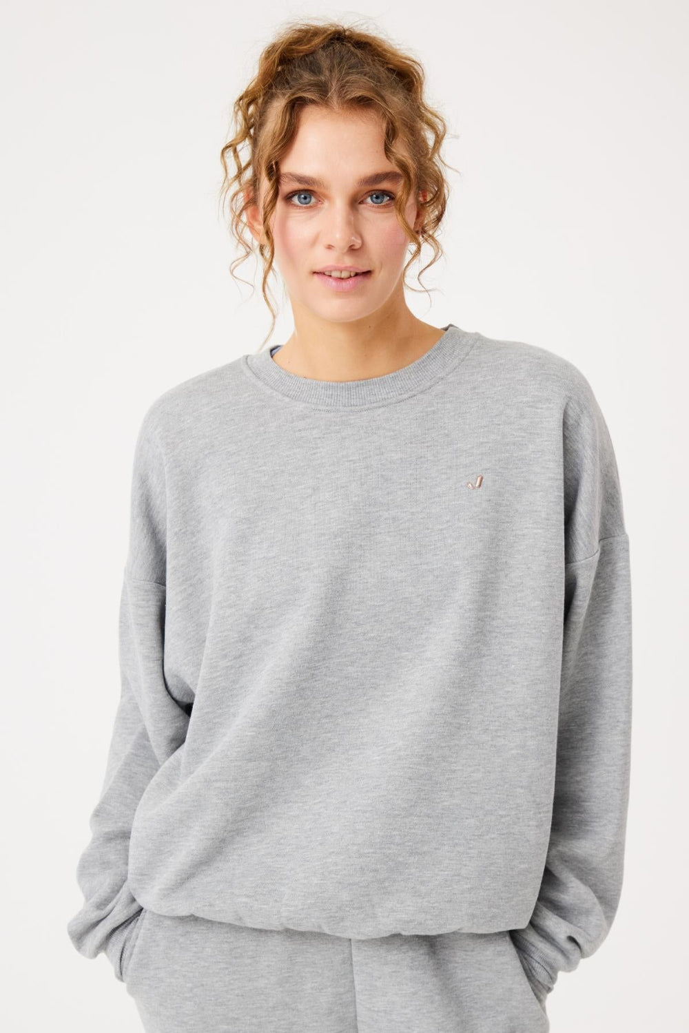 Jerf-Aura Sweatshirt Gri Melanj-Sweatshirts & Hoodies-1-Milagron.com