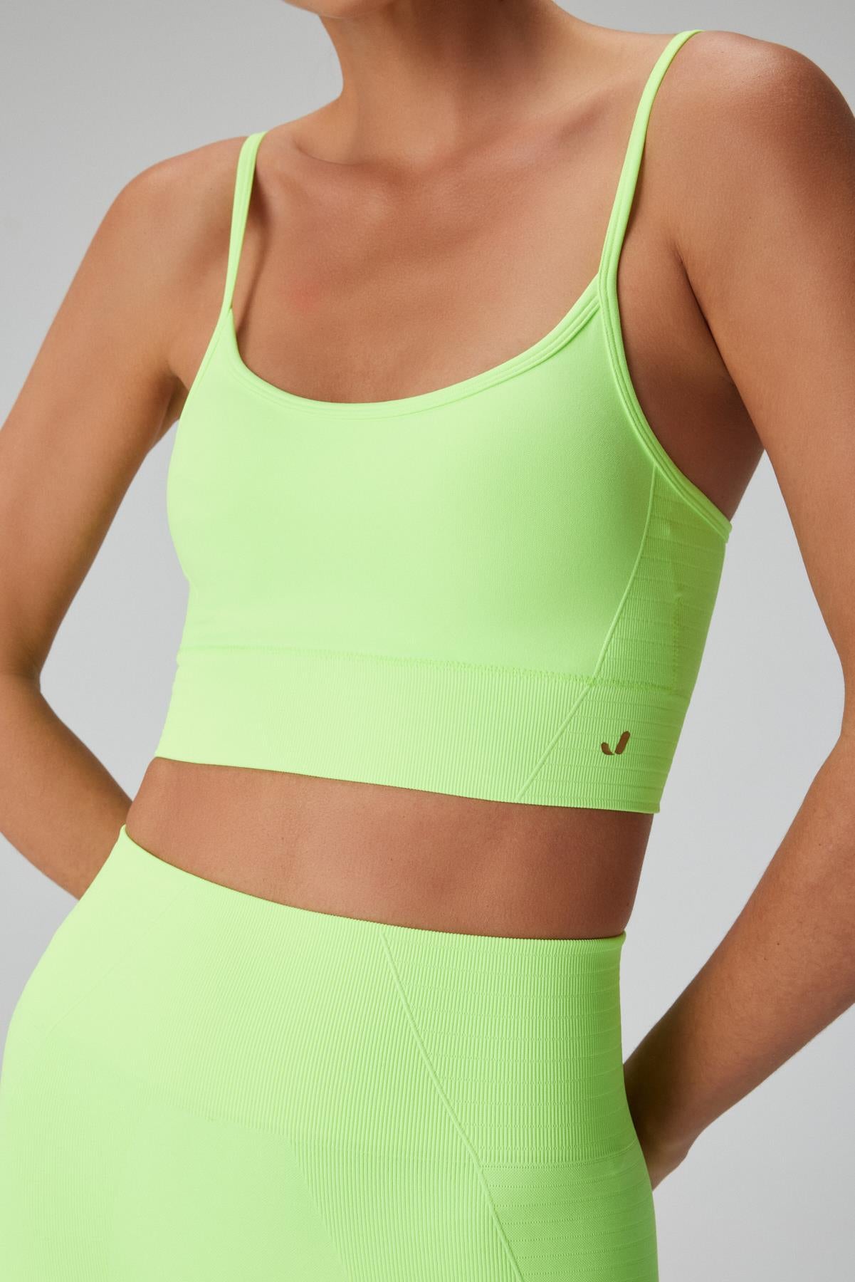 Jerf-Gela Ayar Askılı Sport Bra Neon Yeşil-Spor Sütyeni-2-Milagron.com