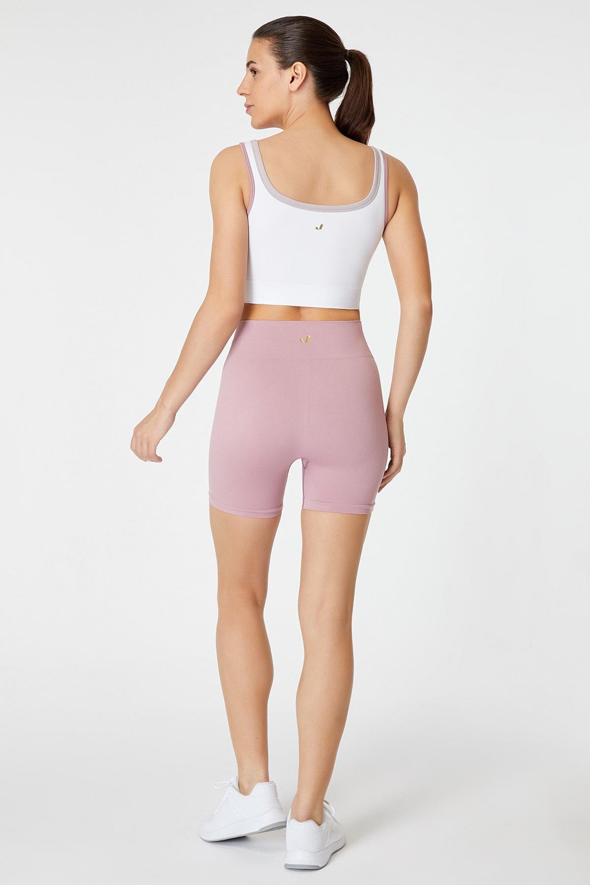 Jerf-Lucia Biker Tayt Gül Kurusu-Tayt-4-Milagron.com