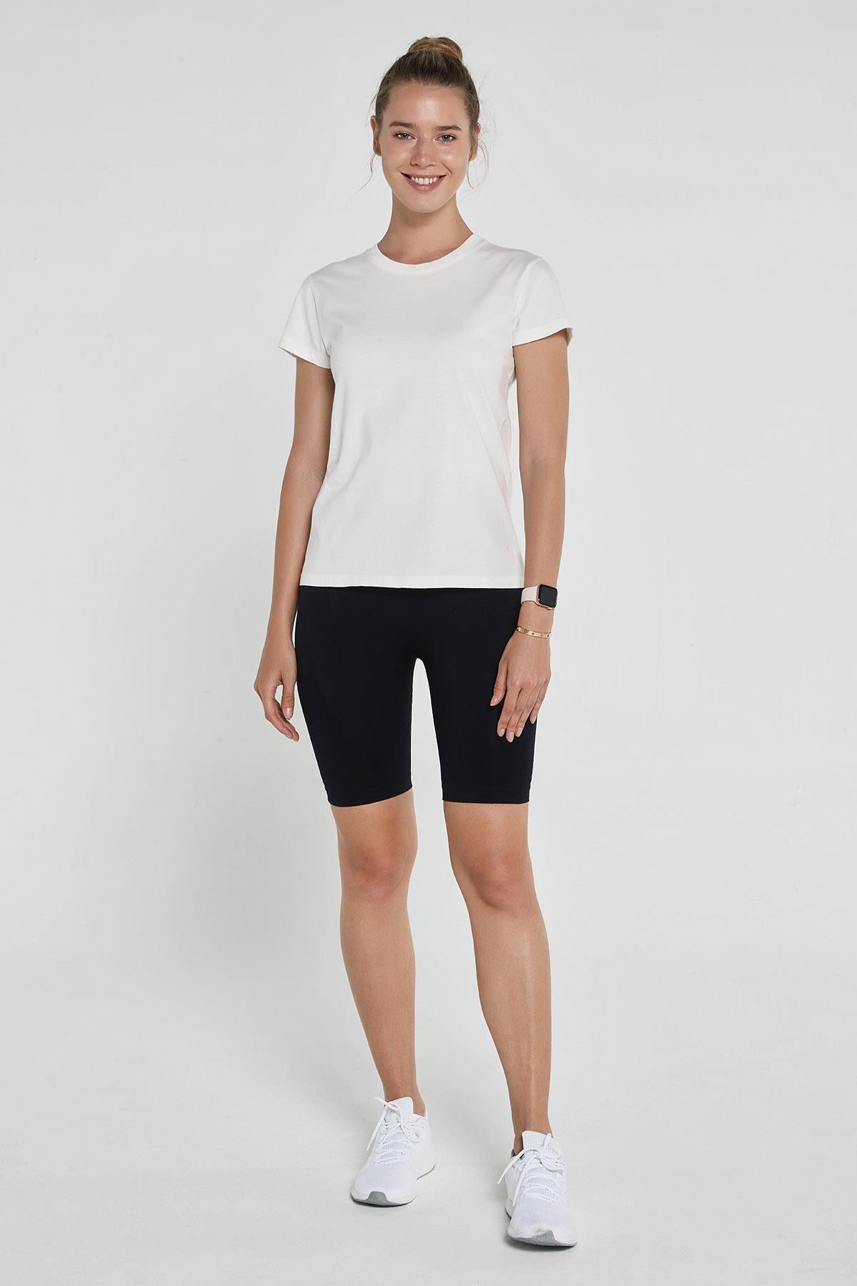 Jerf-Lydney Kadın T Shirt Krem-T-shirt-3-Milagron.com