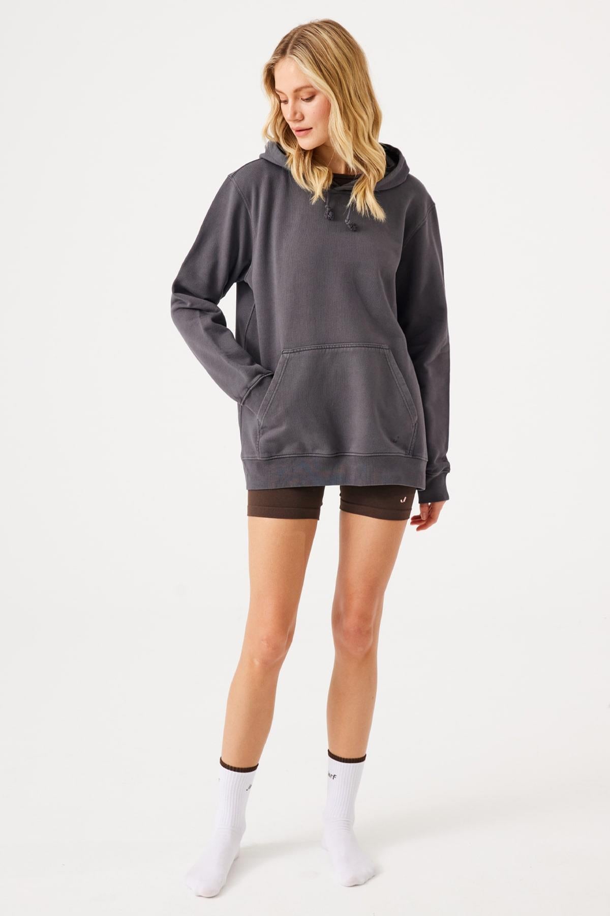 Jerf-Lydney Unisex Kapüşonlu Sweatshirt Antrasit-Sweatshirts & Hoodies-4-Milagron.com