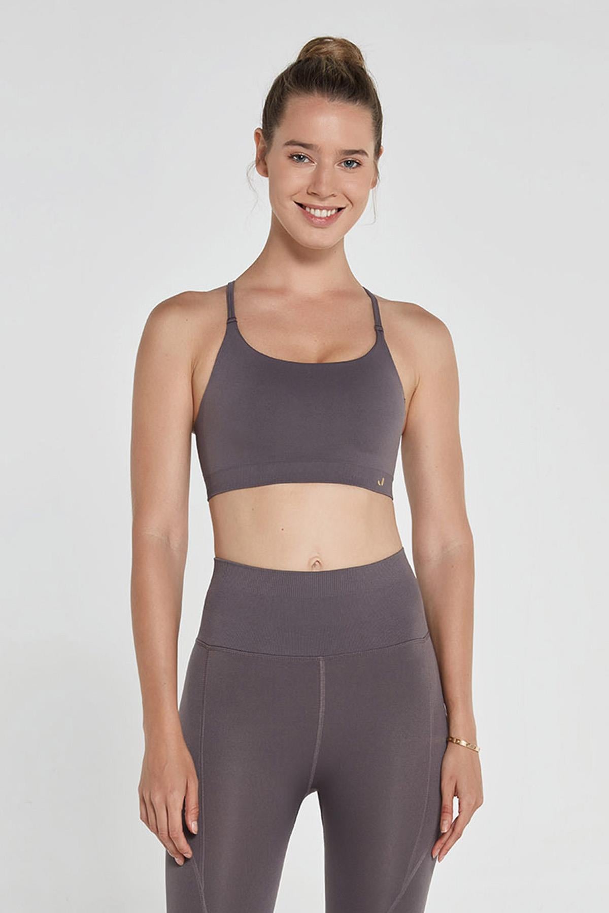 Jerf-Pine Ayarlanabilir İnce Askılı Bra Vizon-Spor Sütyeni-2-Milagron.com