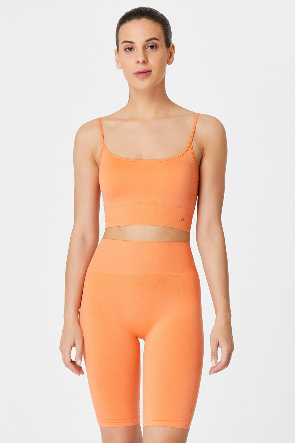 Jerf-Vella İp Askılı Konfor Sport Bra Turuncu-Spor Sütyeni-1-Milagron.com