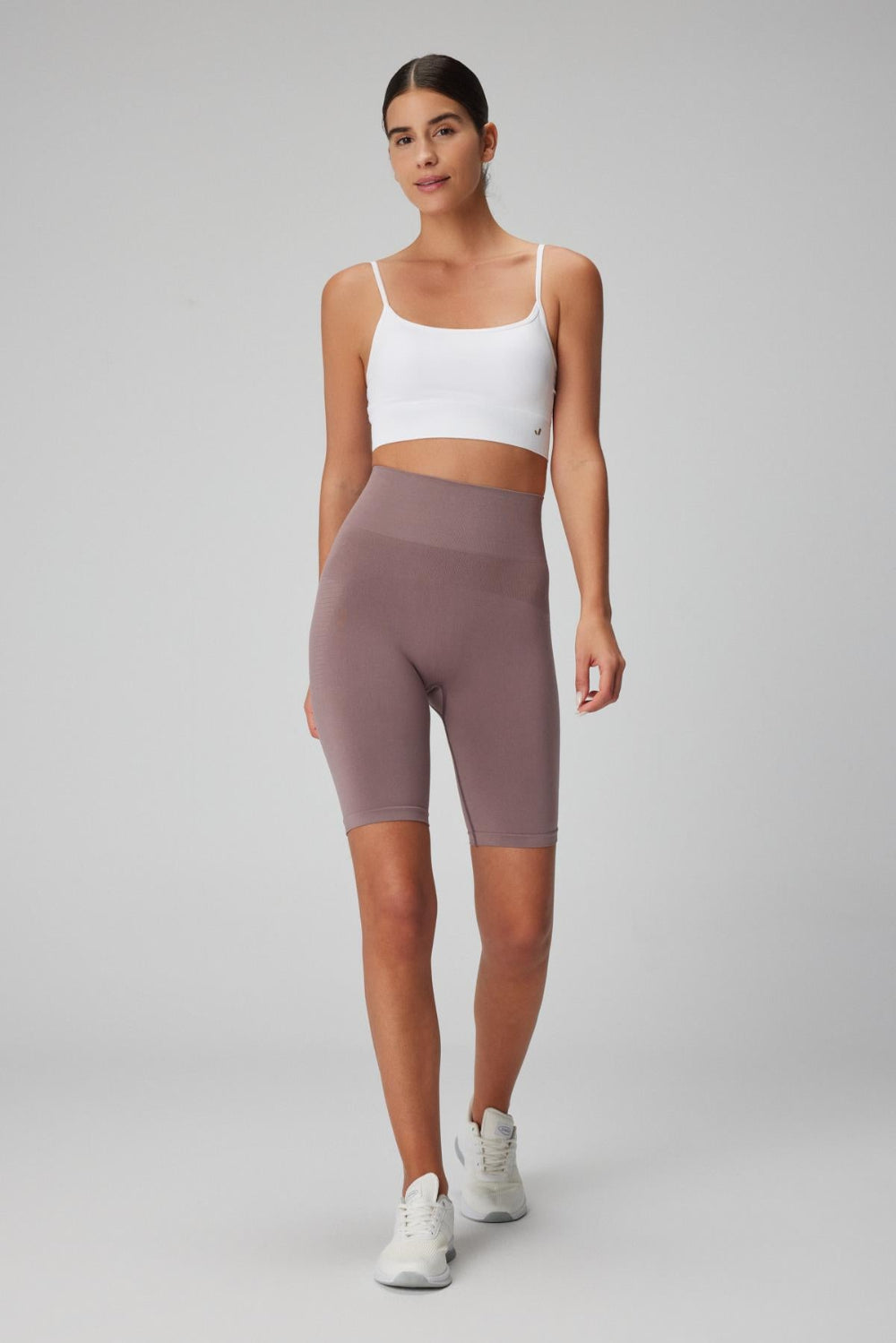 Jerf-Vella Yüksek Bel Konfor Biker Tayt Leylak-Tayt-1-Milagron.com