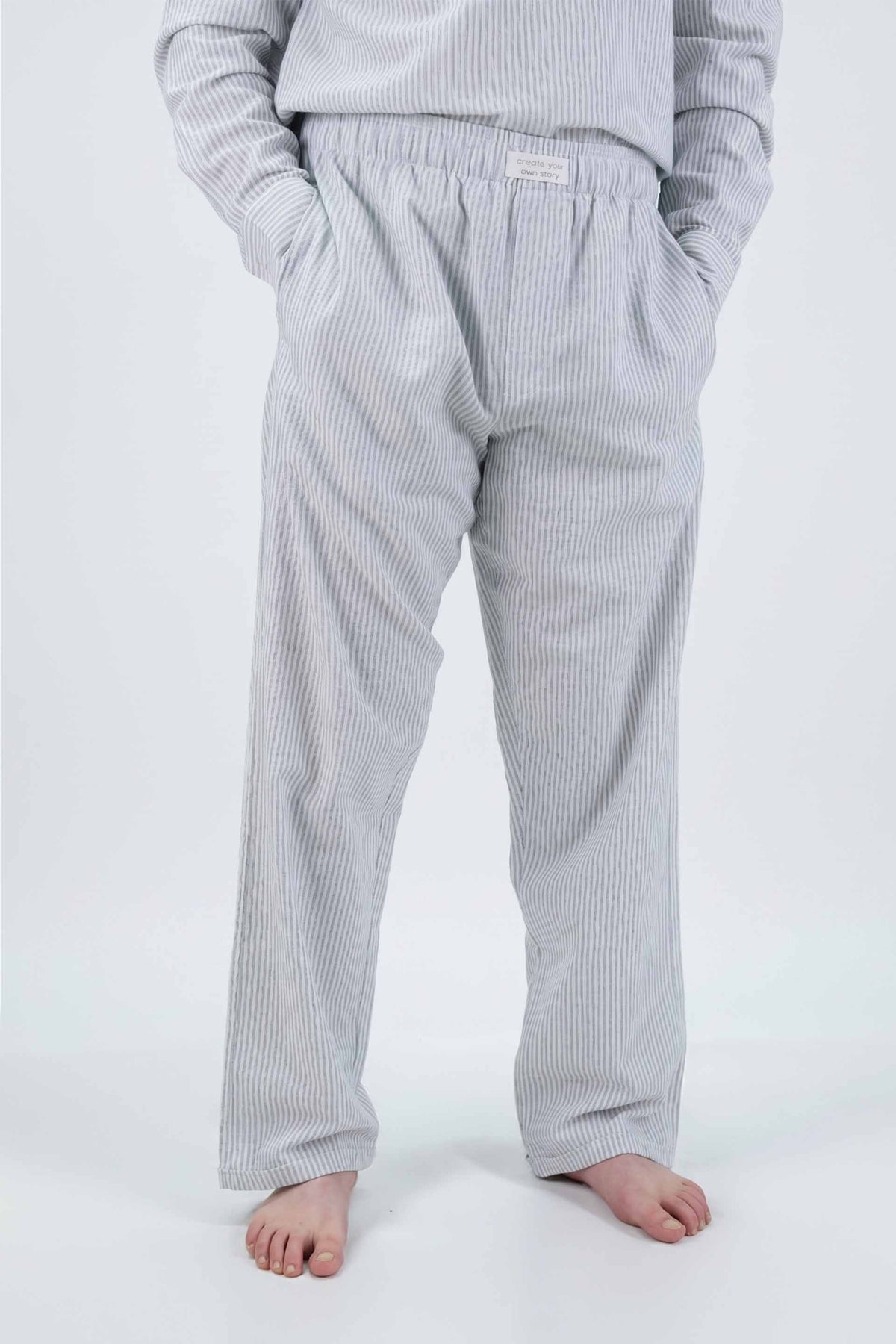 Aeron Erkek Pantolon | Lonse Linen | Krem-Toprak & Krem-Mavi Taş | S-M / L-XL