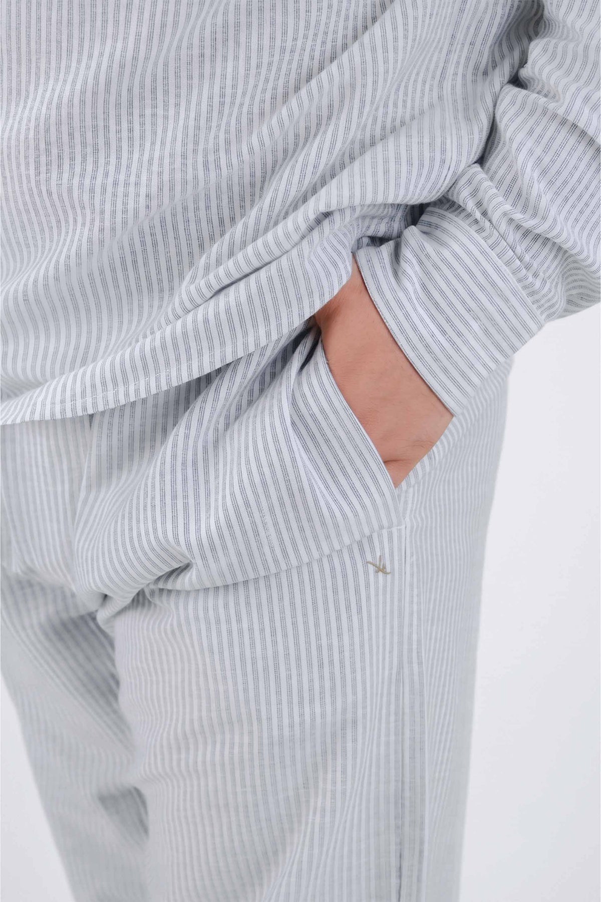 Aeron Erkek Pantolon | Lonse Linen | Krem-Toprak & Krem-Mavi Taş | S-M / L-XL
