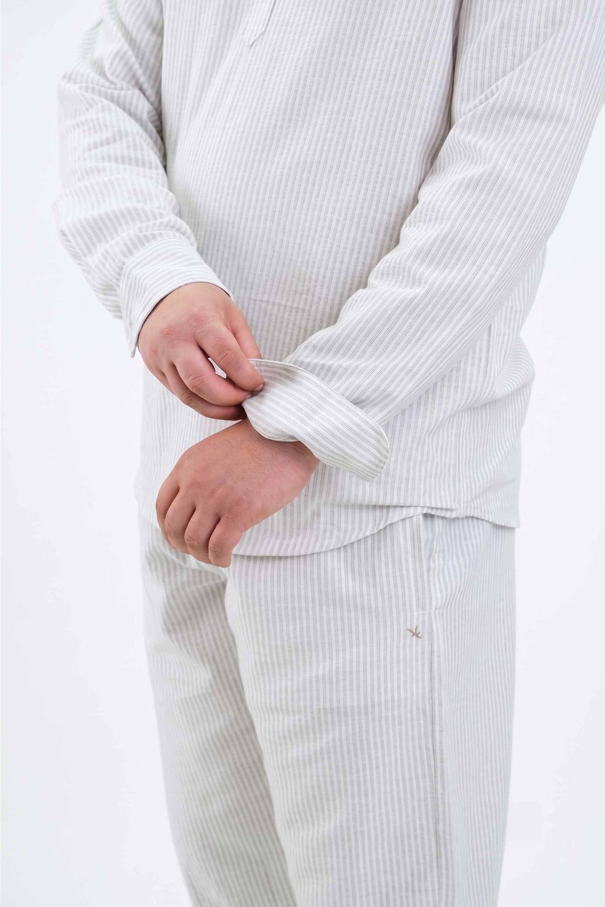 Aeron Erkek Pantolon | Lonse Linen | Krem-Toprak & Krem-Mavi Taş | S-M / L-XL
