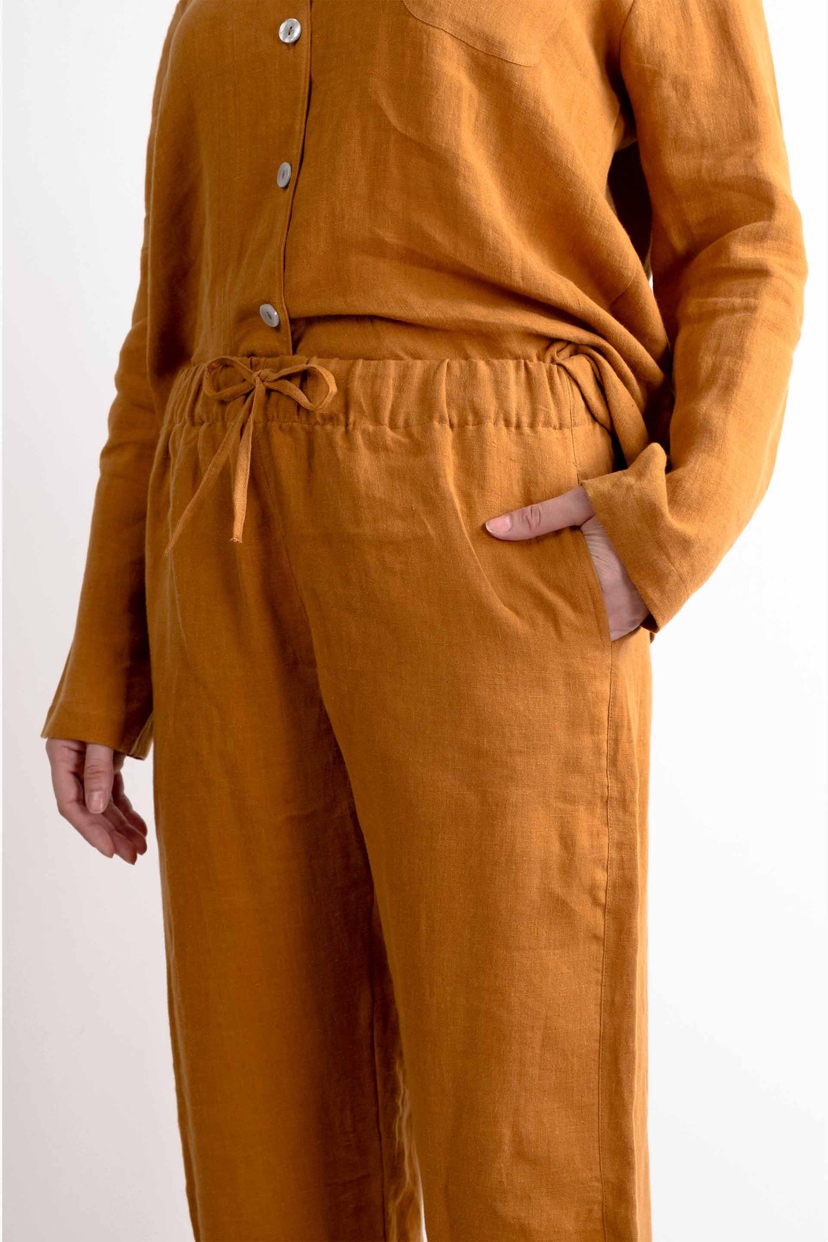 Lona Kadın Keten Pijama Takımı | Lonse Linen | 5 Renk | S-M-L