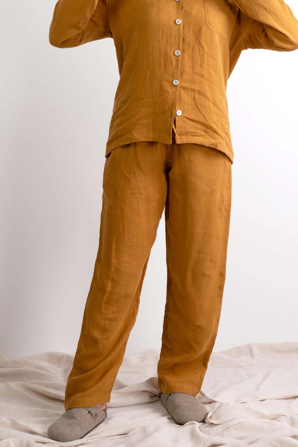 Lona Kadın Keten Pijama Takımı | Lonse Linen | 5 Renk | S-M-L