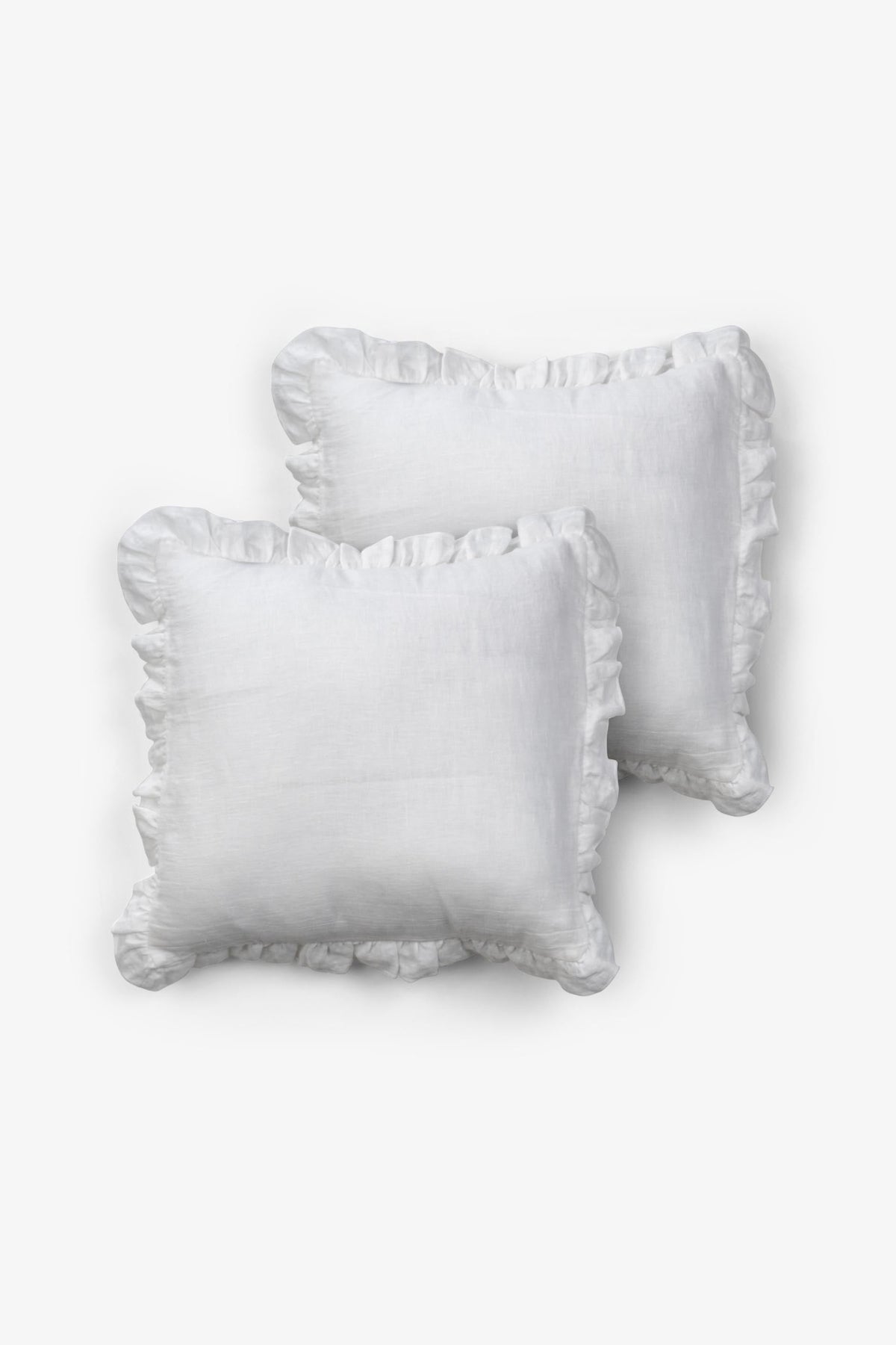 Lona Keten Fırfırlı Kırlent Kılıfı 2'li 40x40