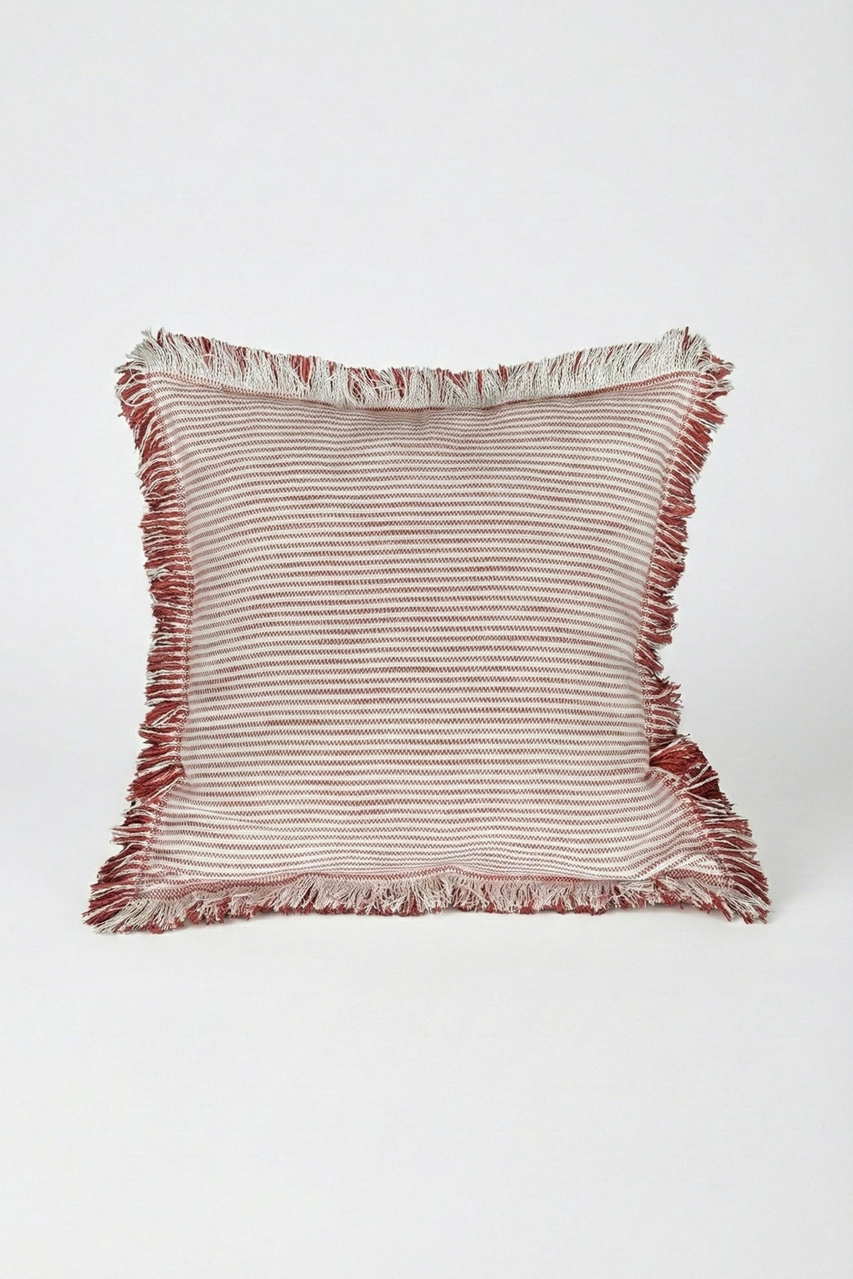 Lyra Saçaklı Kırlent Kılıfı | 45x45 cm | %100 Pamuk | Fringe Detay | Jojomia