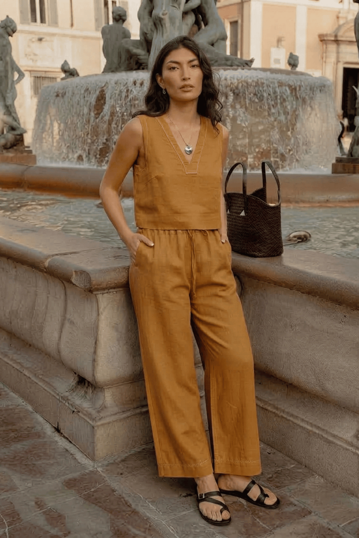 Nina Crop - Pantolon Takım
