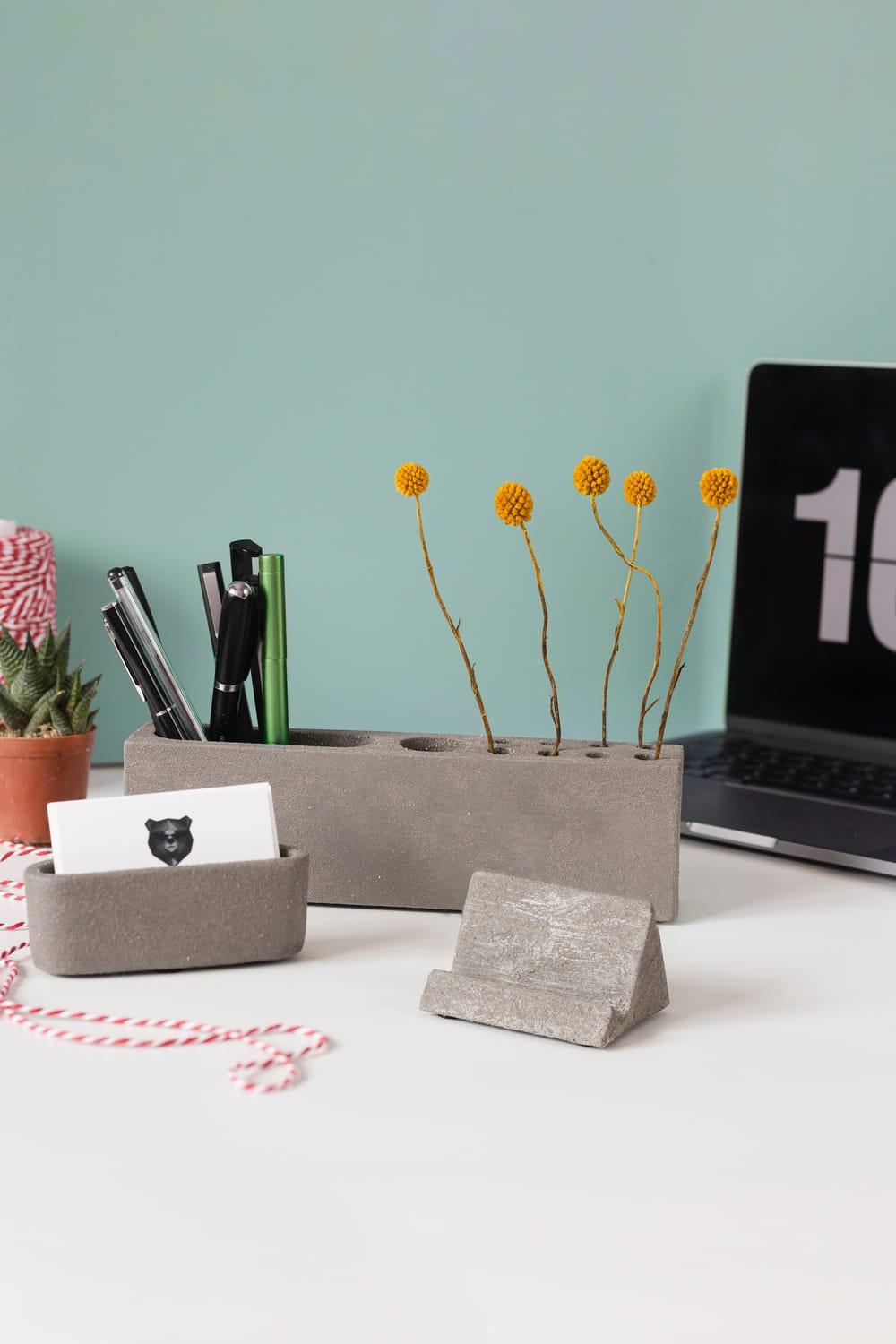 Jomo Tasarım-Beton Kurumsal Kalemlik Seti-Kalemlik-1-Milagron.com