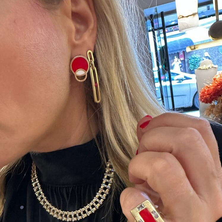 Earrings With Cord Küpe