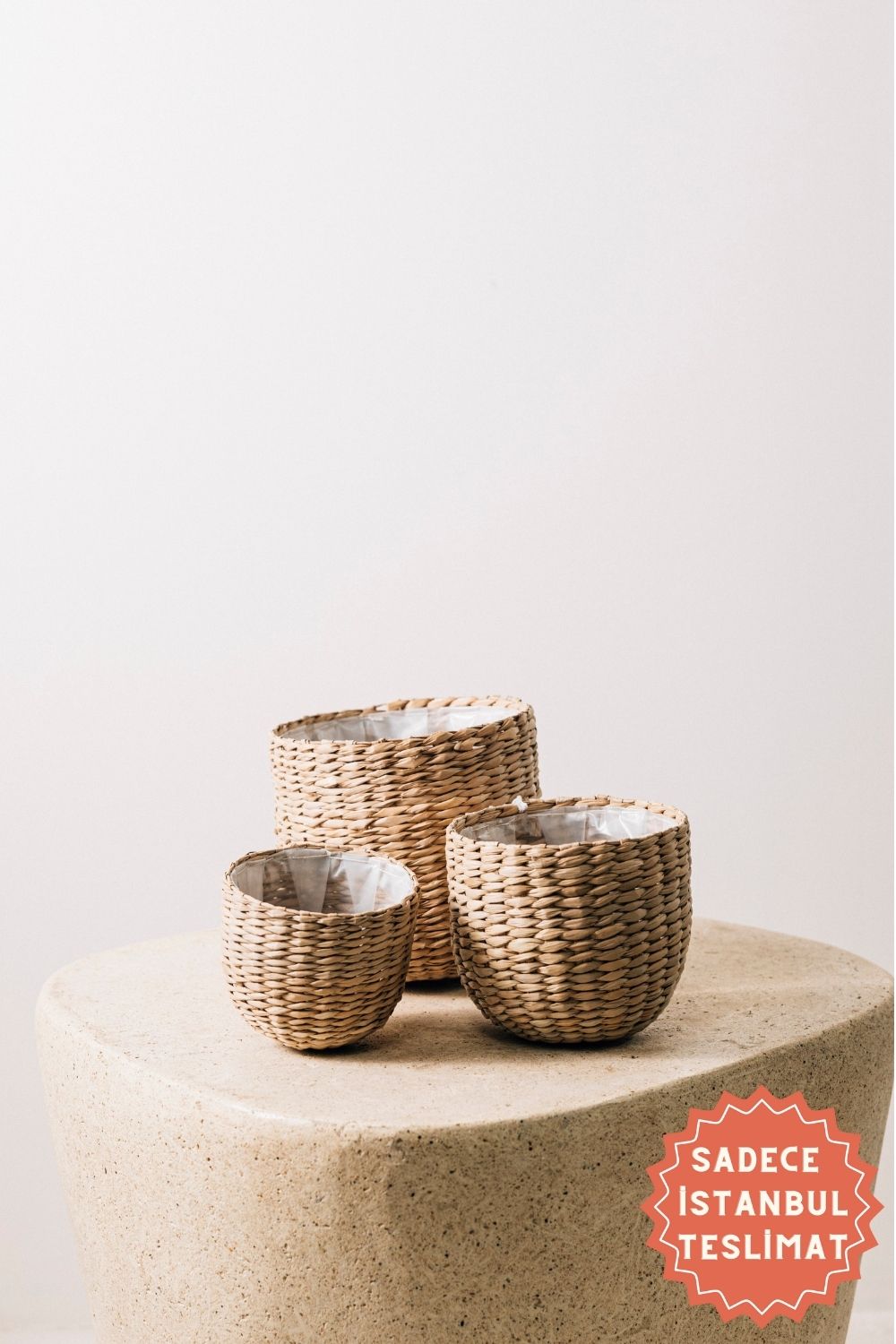 Jungleous-Hasır Sepet (3'lü)-Saksı-1-Milagron.com