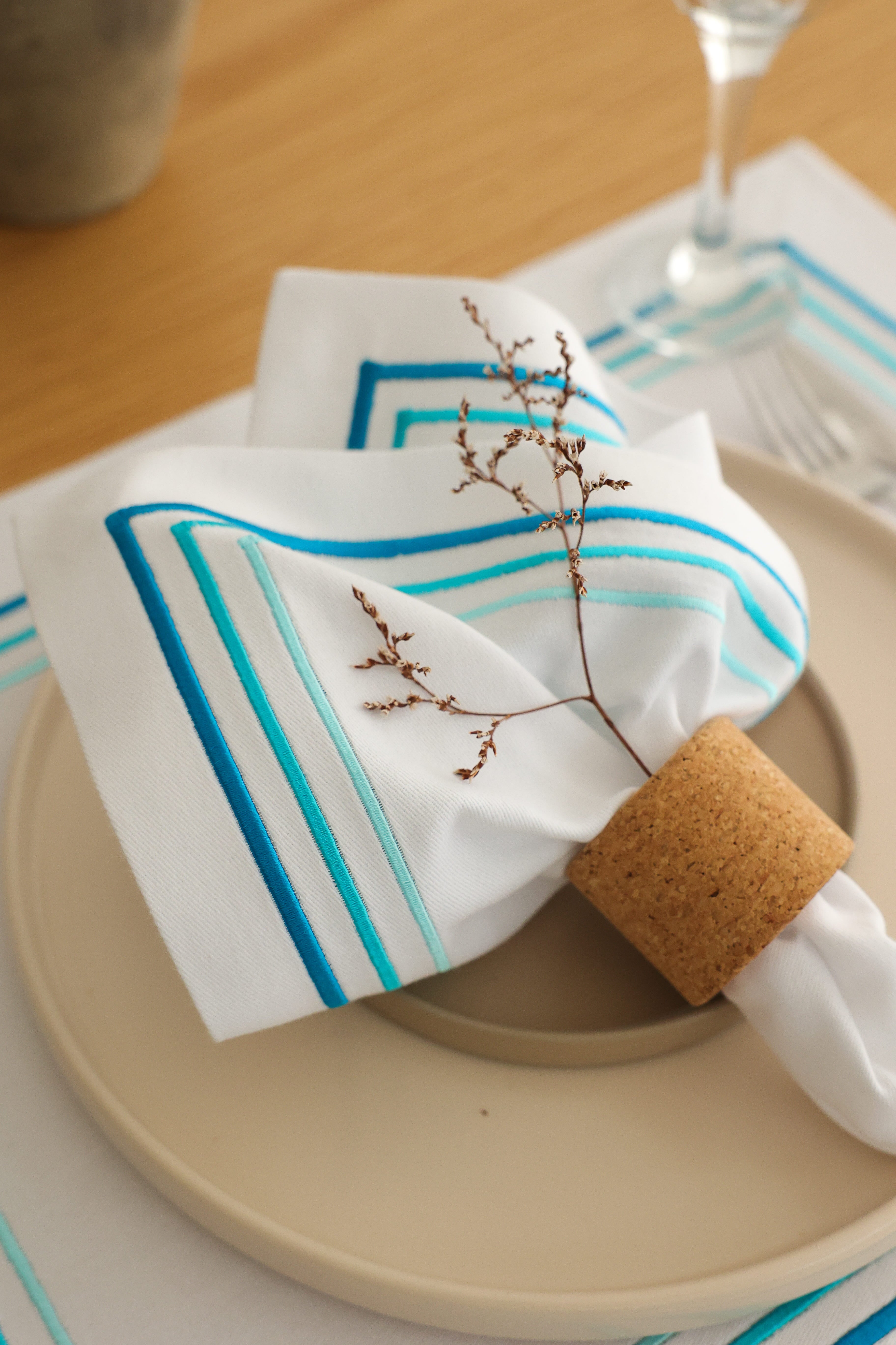KM Home Collection-2'li Set Aqua Amerikan Servis-Sunum Aksesuarları-3-Milagron.com