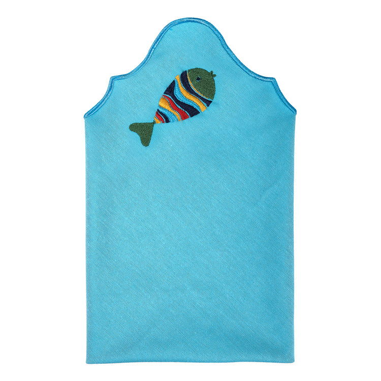 KM Home Collection-2'li Set Balık İşlemeli Pamuk Mavi Peçete-Peçete-1-Milagron.com