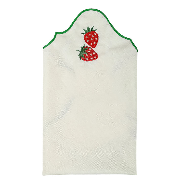 KM Home Collection-2'li Set Çilek İşlemeli Pamuk Peçete-Peçete-1-Milagron.com