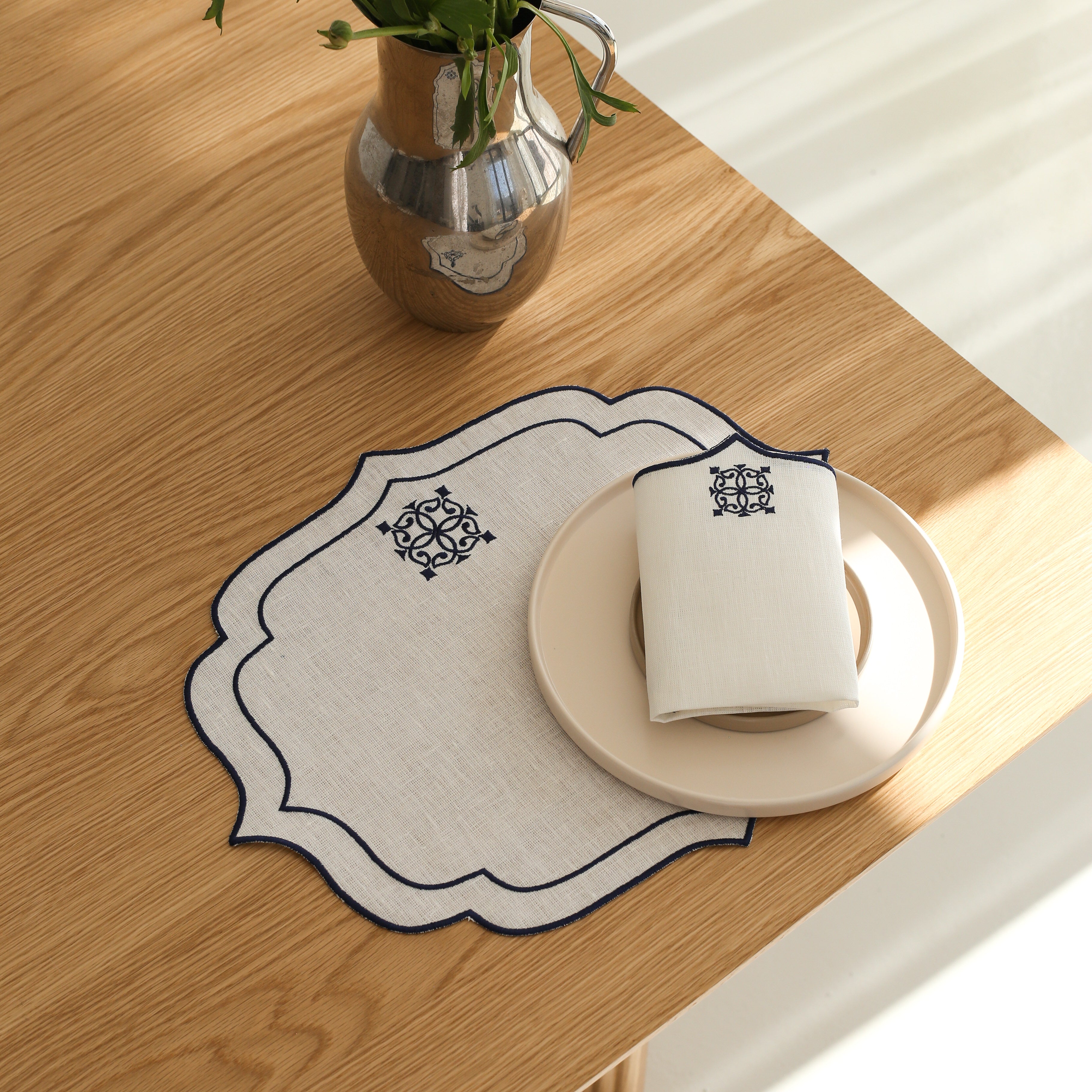 KM Home Collection-2’li Set Geometrik Model Peçete-Peçete-2-Milagron.com