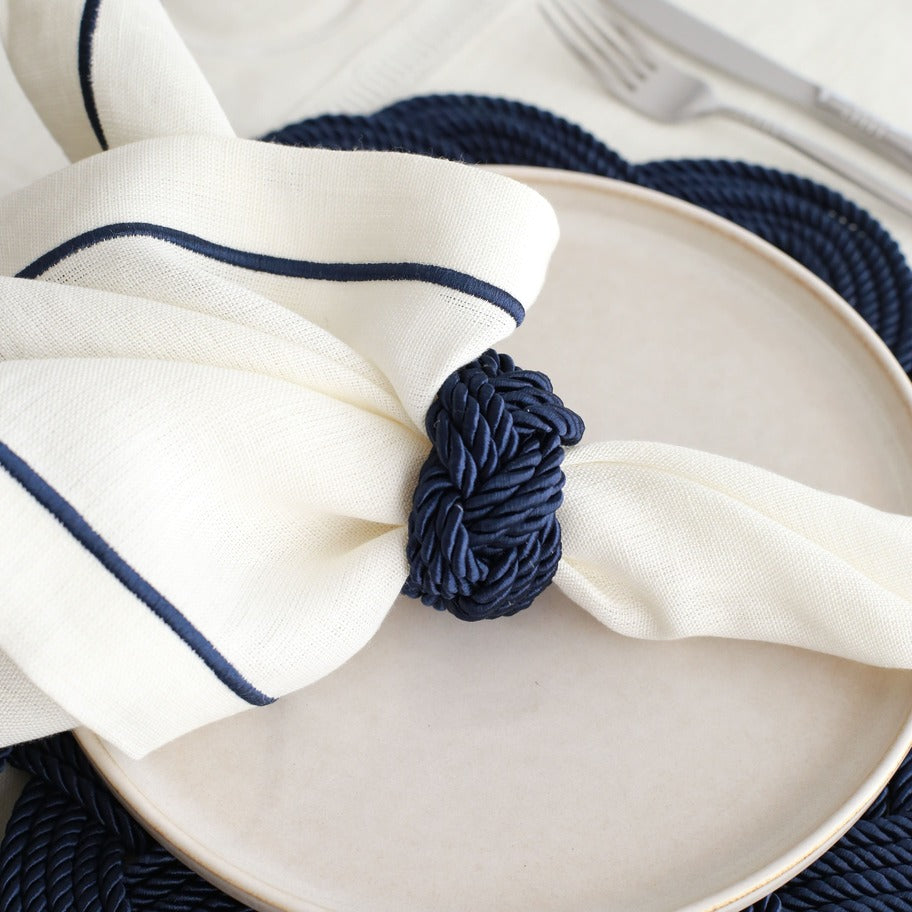 KM Home Collection-2'li Set Lacivert Halatlı Amerikan Servis-Sunum Aksesuarları-3-Milagron.com